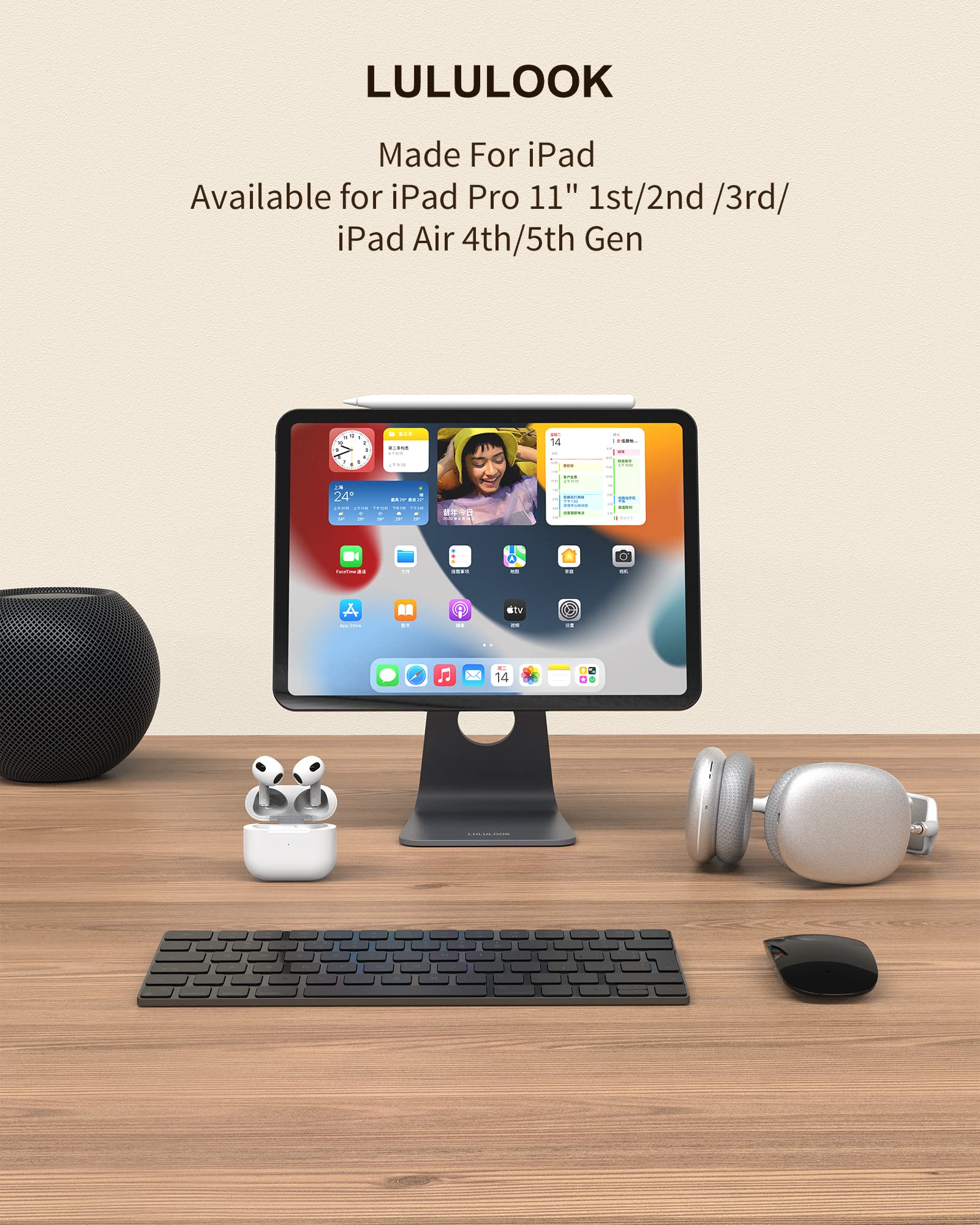 LULULOOK Urban Magnetic iPad Stand Holder Adjustable for iPad Pro