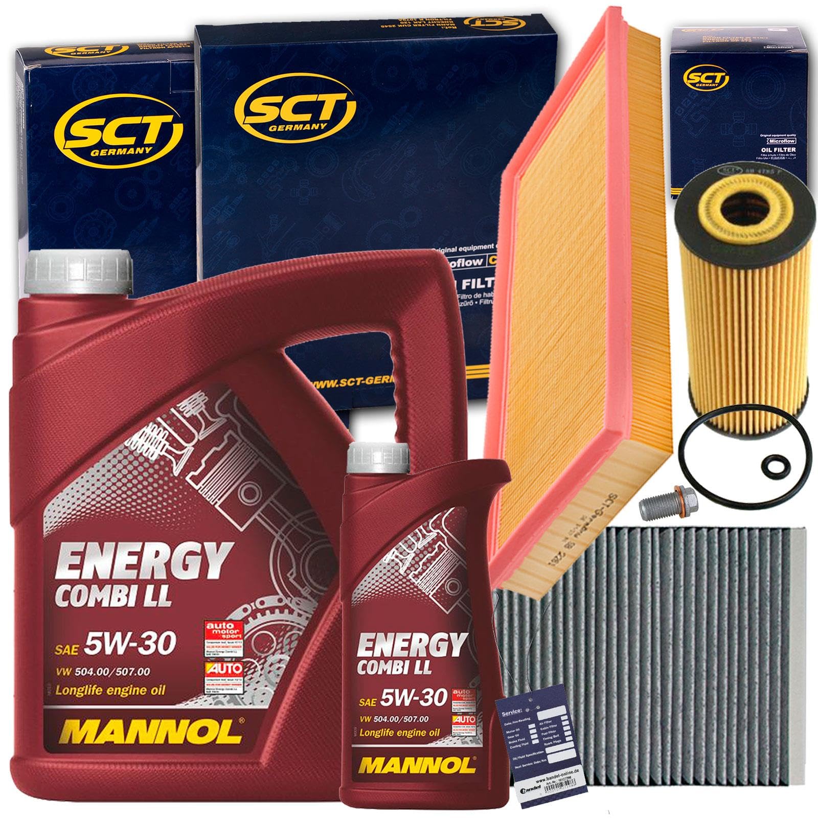 Filterset Satz + Mannol 5W30 Öl | SH4785P+SB2261+SAK203+V30-2001+MN1801+Mannol 5W30 Kompatibel mit A-Klasse (W169),B-Klasse Sports Tourer (W245)