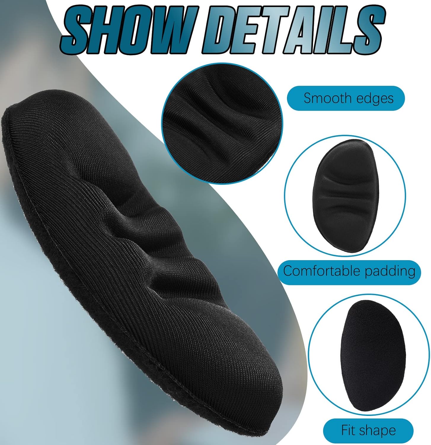 Geetery 4 Pcs Softball Fielder's Facemask Chin Cup Replacement Face Defense Mask Chin Pad Baseball Helmet Padding for Softball Fielder's Mask Women Men Teensm - Image 4