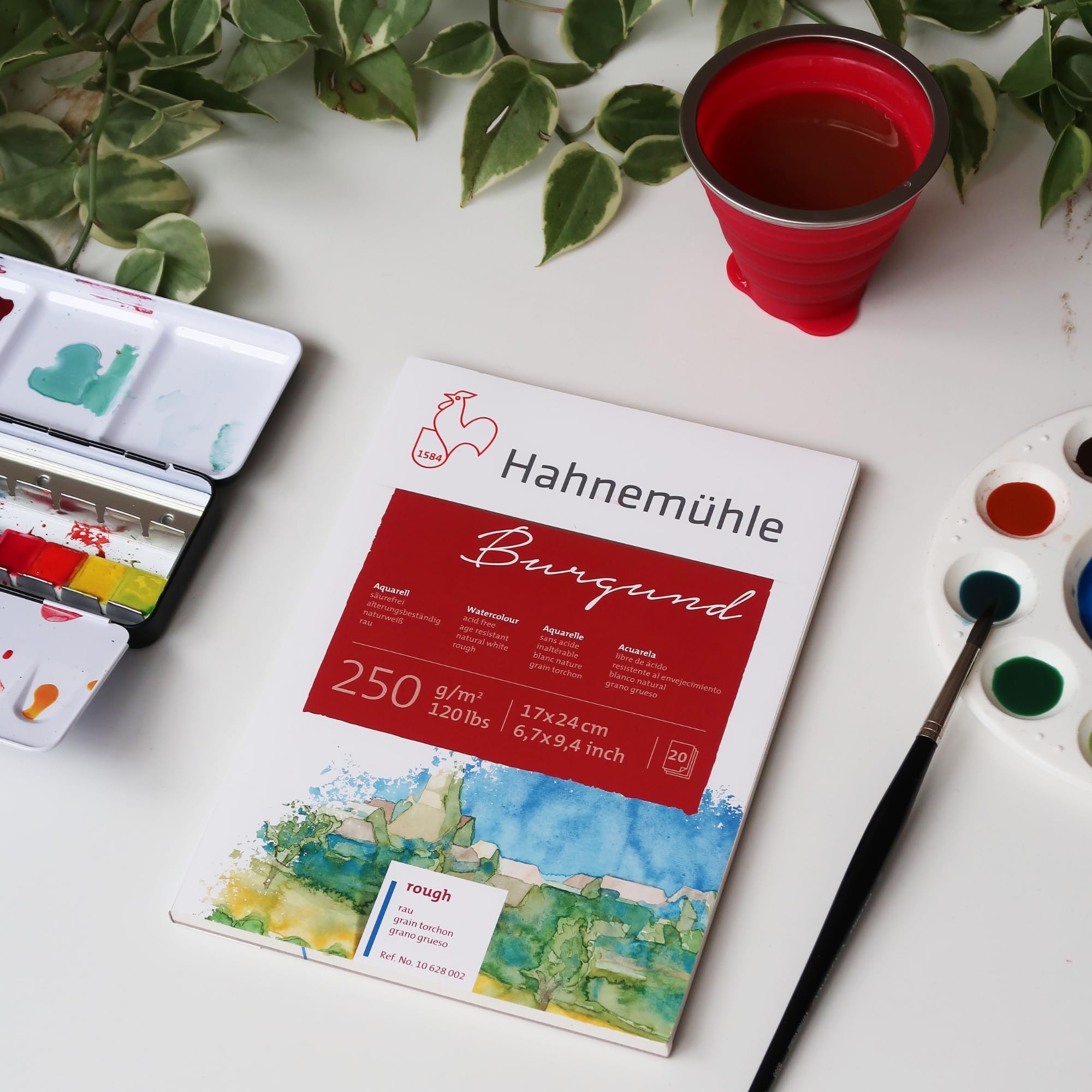 Hahnemuhle Watercolor Postcard Pad, 250gsm Rough, 20 Sheet 4.13 x 8.27 Inch (10628091)