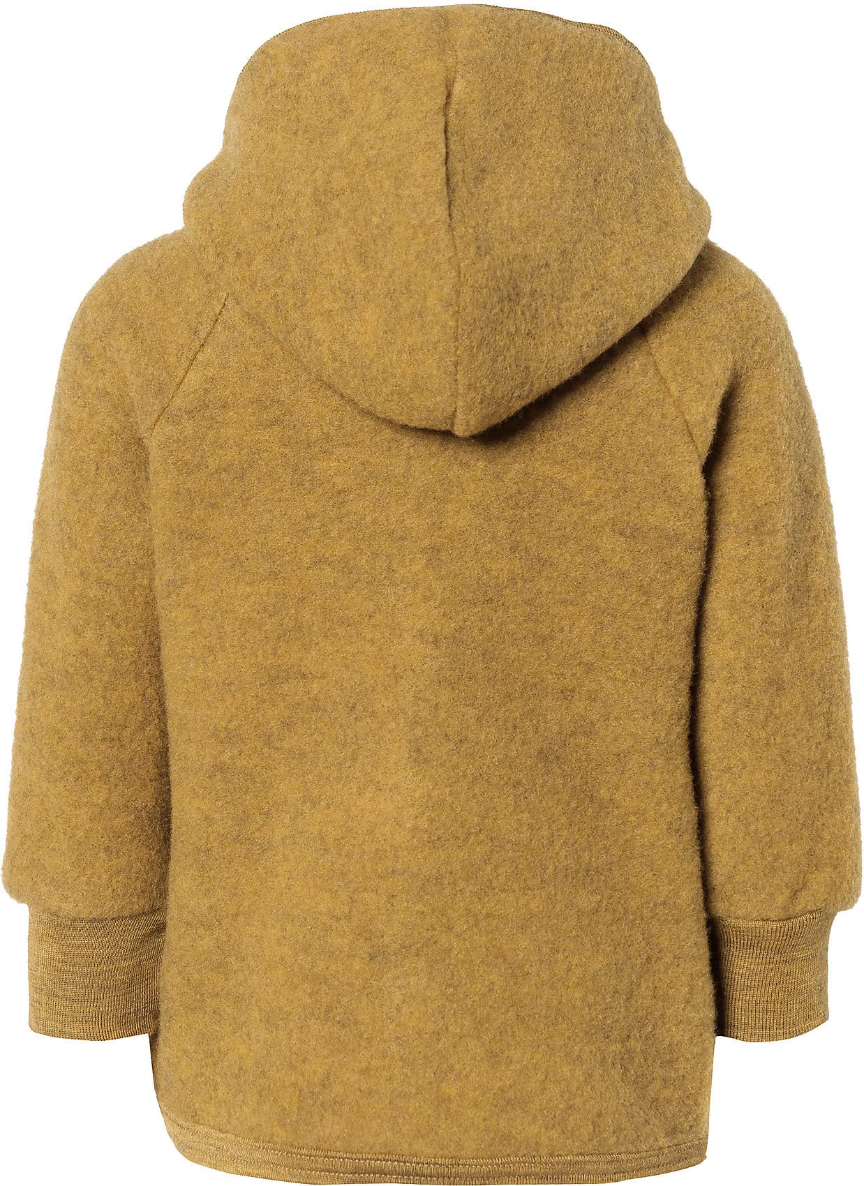 Engel Baby Jacke mit Kapuze Wollfleece, Safran Melange, 86/92