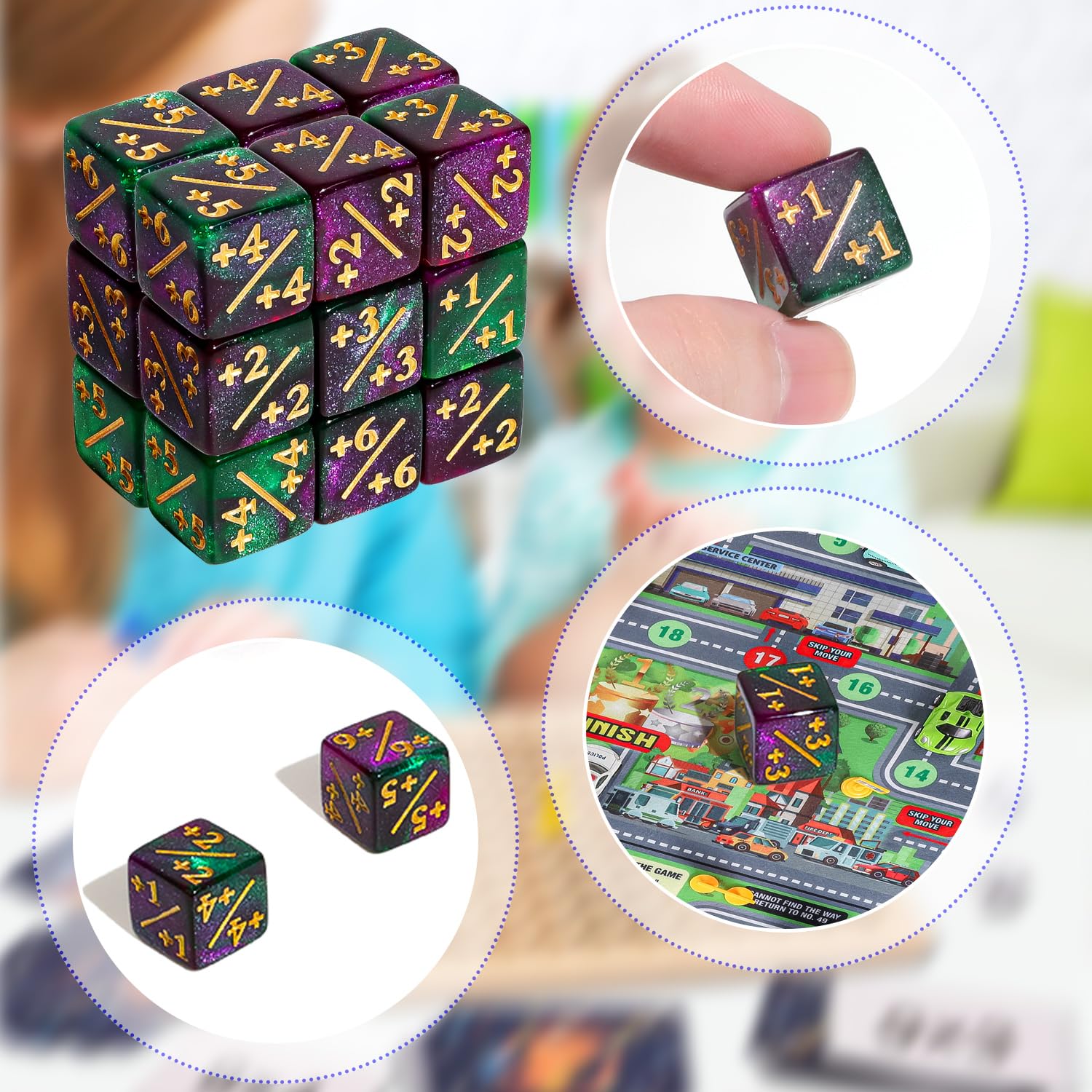 36 stuks Blauwe D6 dobbelstenen - Fantasyshop Fairyland - Webshop