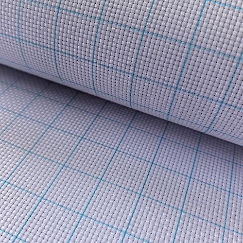 12 Count Aida White Cross Stitch Fabric with Washable Grid