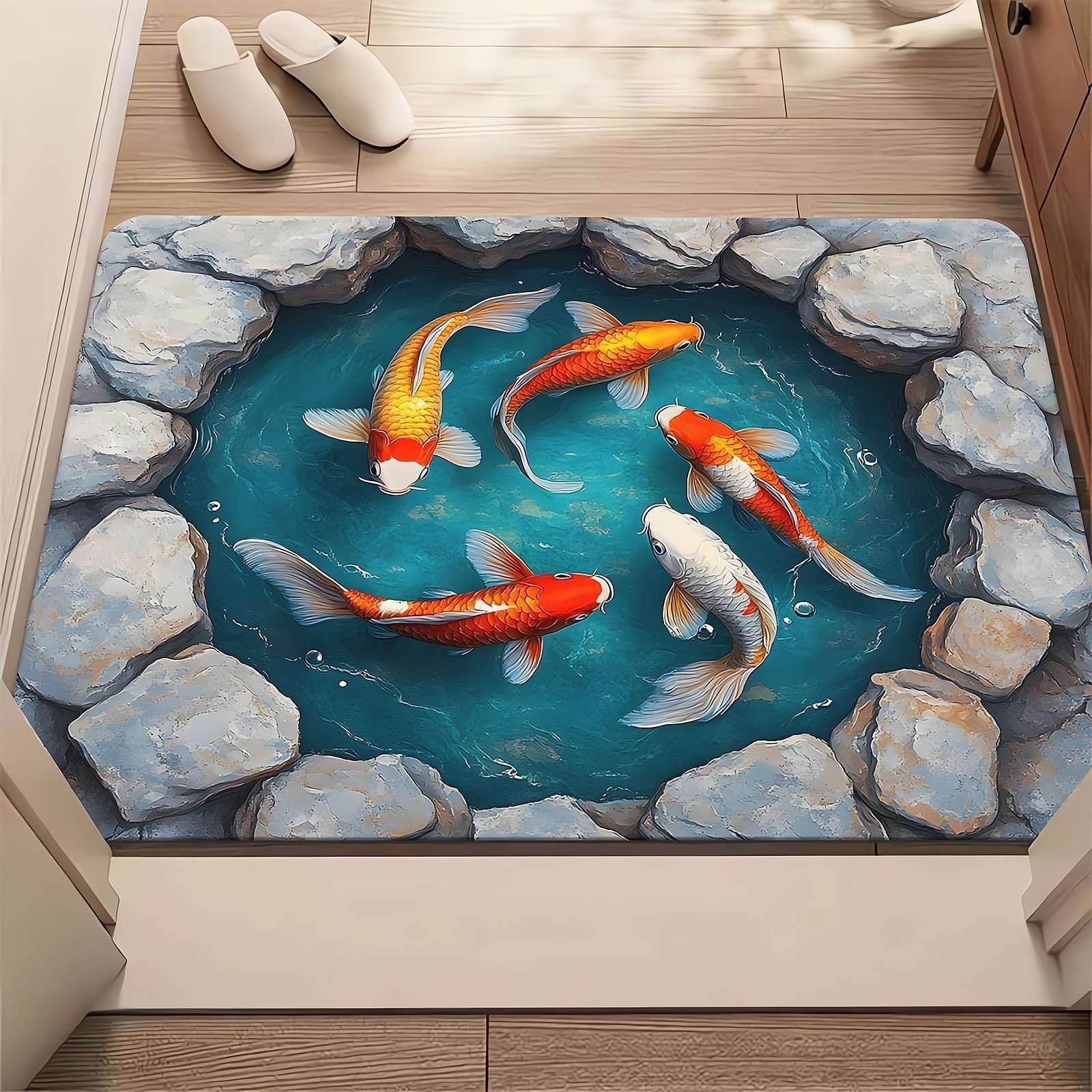 FLKWOP 2026 Muti-Design 3D Rugs Optical Illusion, Get Scared, Rug That Looks Like a Hole, Optical Illusion Rugs, As Test & Game with Your Cat or Dog (15.7x23.6in)