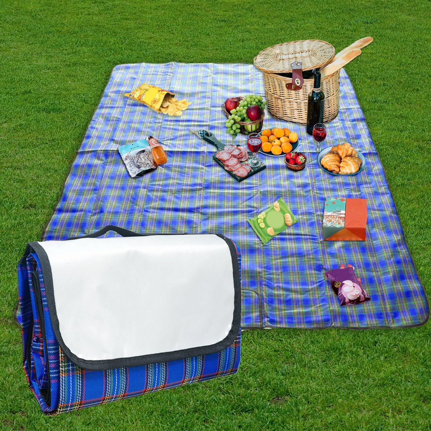Picnic Blanket Waterproof Blanket Mat 150 x 200cm Foldable Large