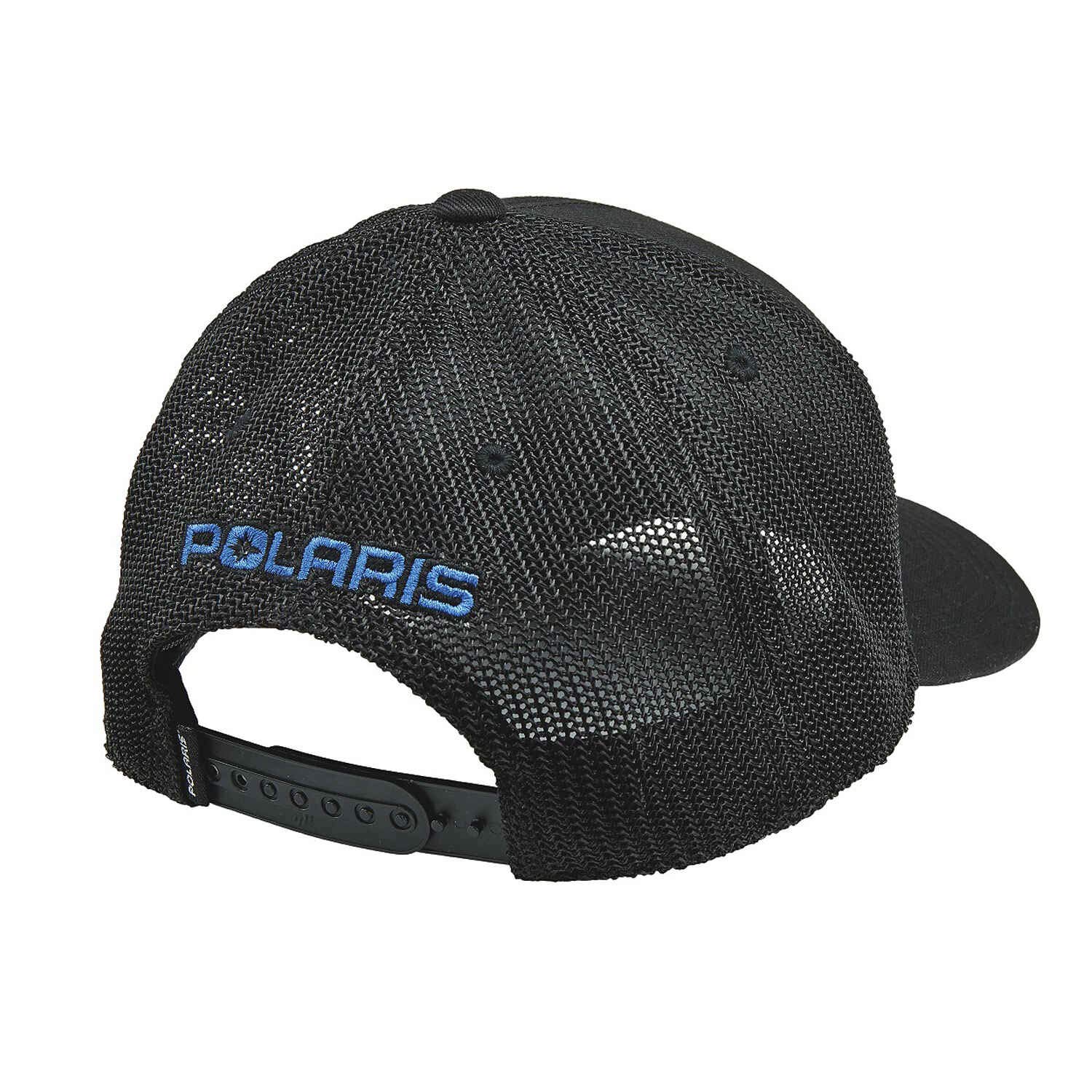 Polaris Black Patch Snapback Trucker Hat Classic Ellipse Logo Adjustable - One Size