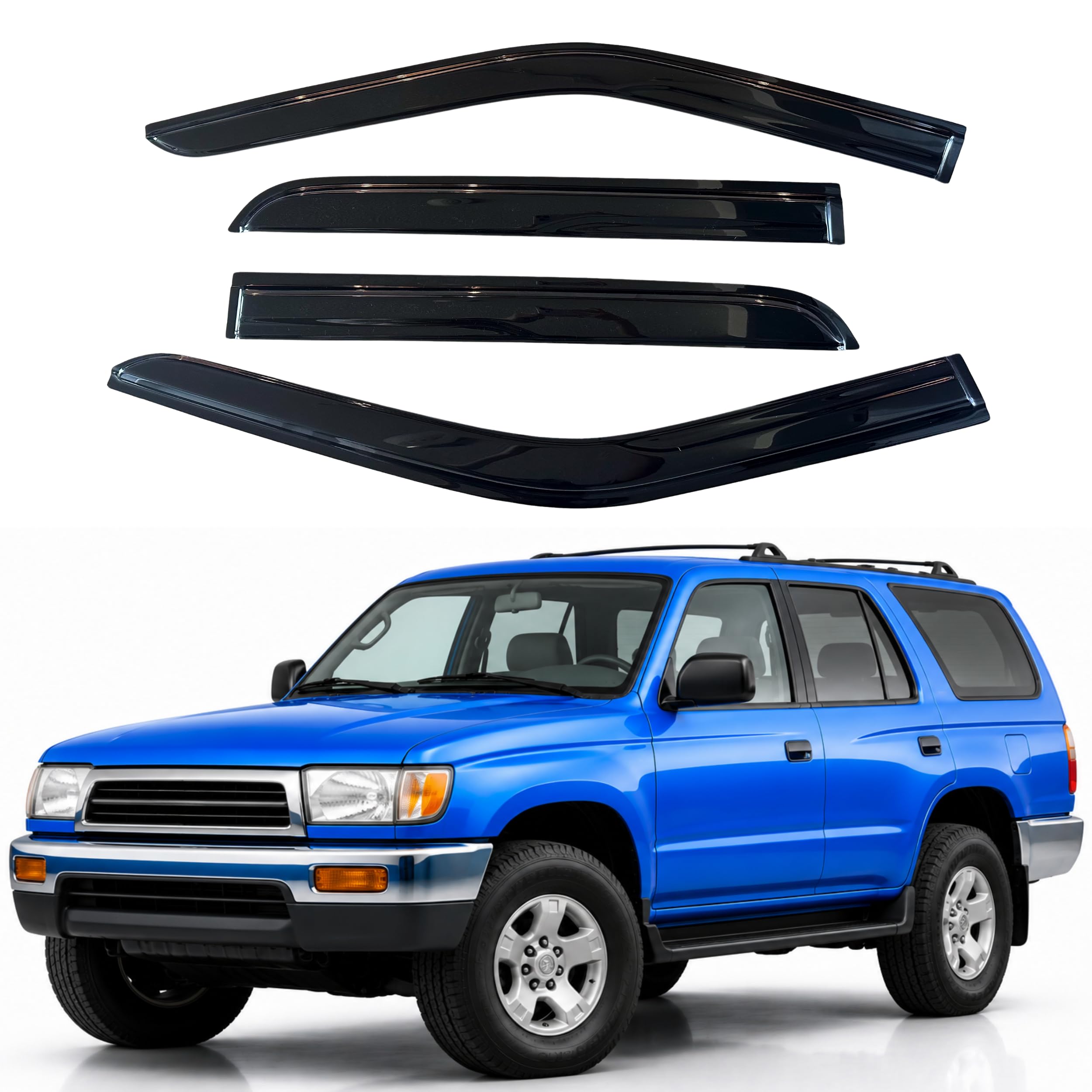 IG Window Visors Fit for 1996-2002 Toyota 4Runner, Out-Channel Rain Guards Vent Wind Deflectors 4PC, Car Accessories for 96-02 4Runner