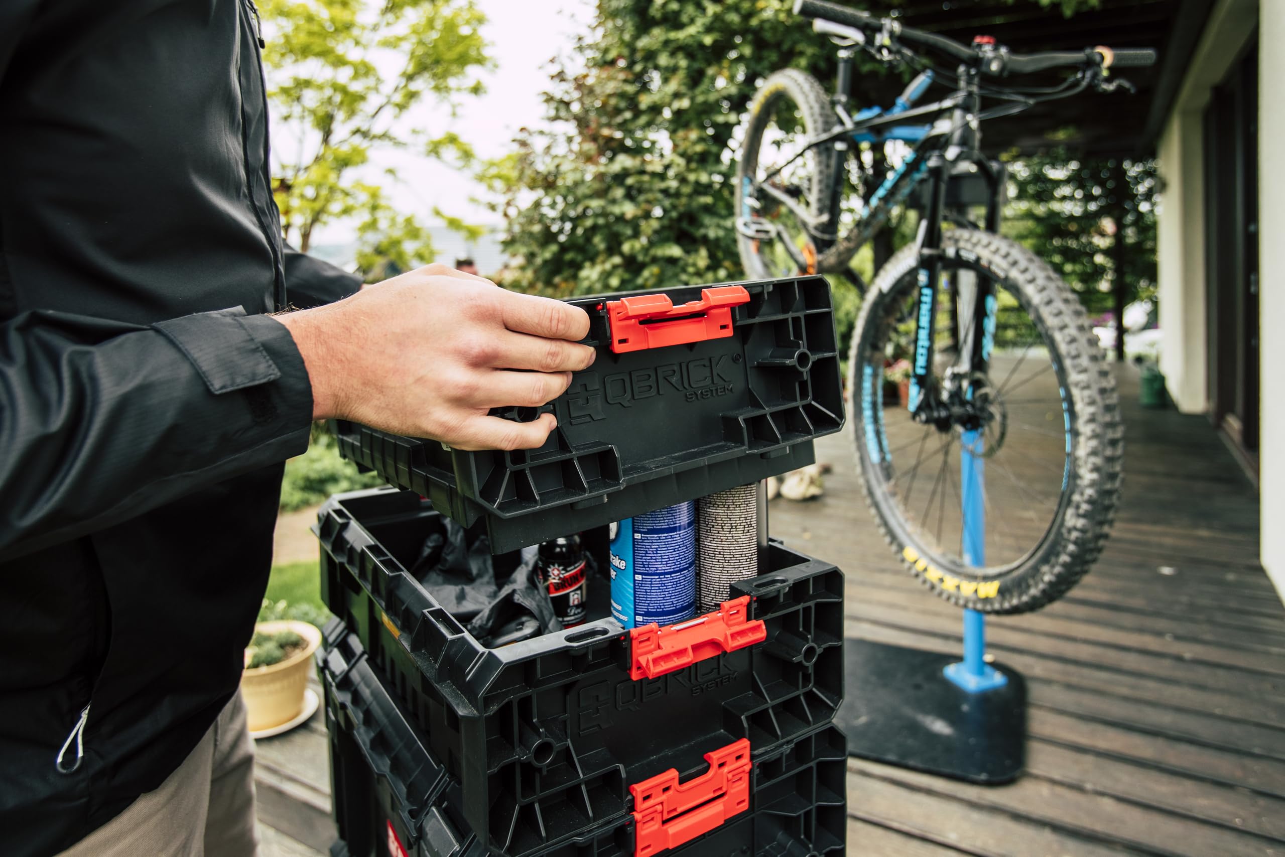 Qbrick System Plataforma De Transporte Carrito con Ruedas Capacidad 100 kg 506 x 325 x 140 mm Negro Rojo Pro