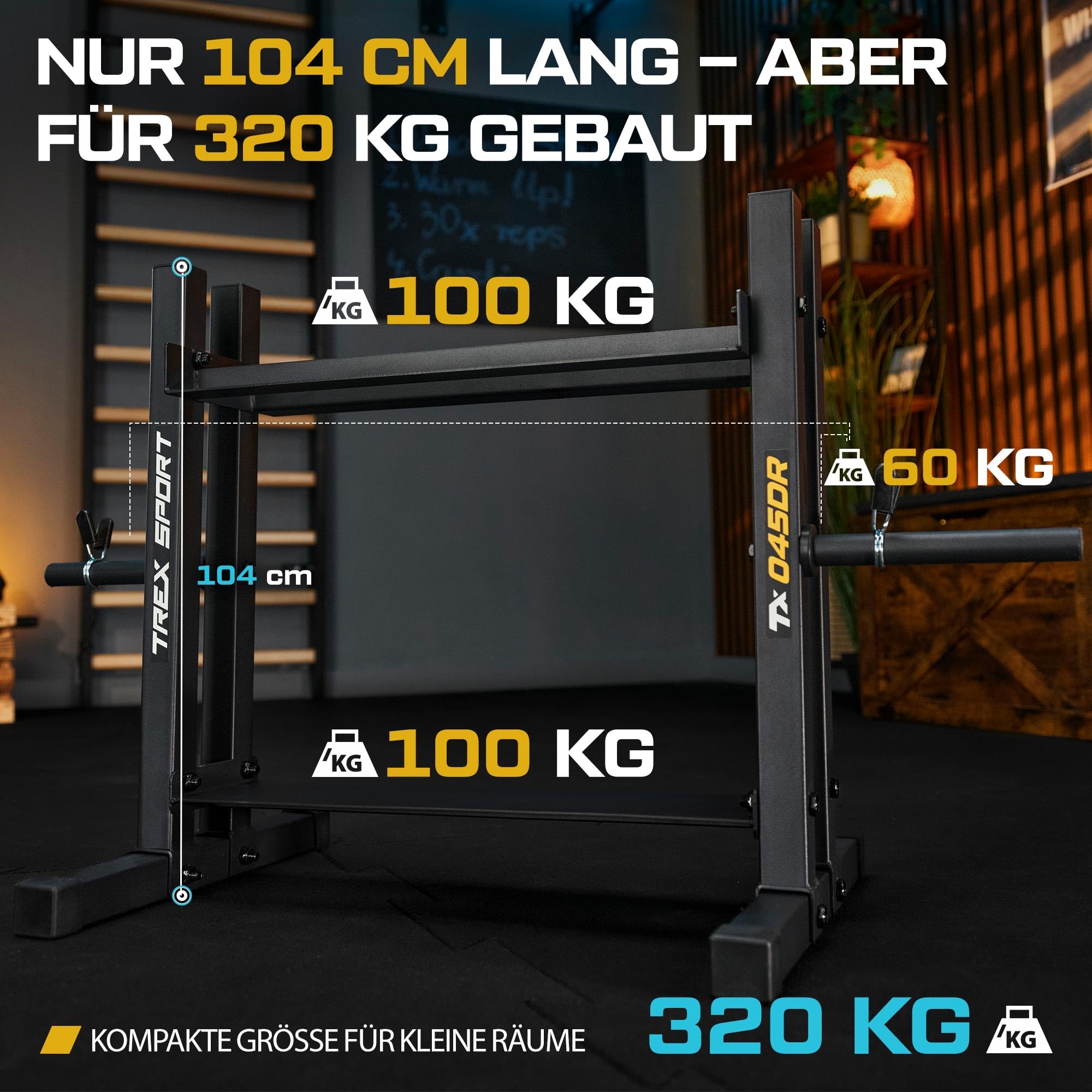 TREX SPORT Hantelablage Gewichteständer bis 320 kg, rutschfest TX-045DR | Stahl Hantelständer für Hantelscheiben, Kurzhanteln, Trainingszubehör, stabil
