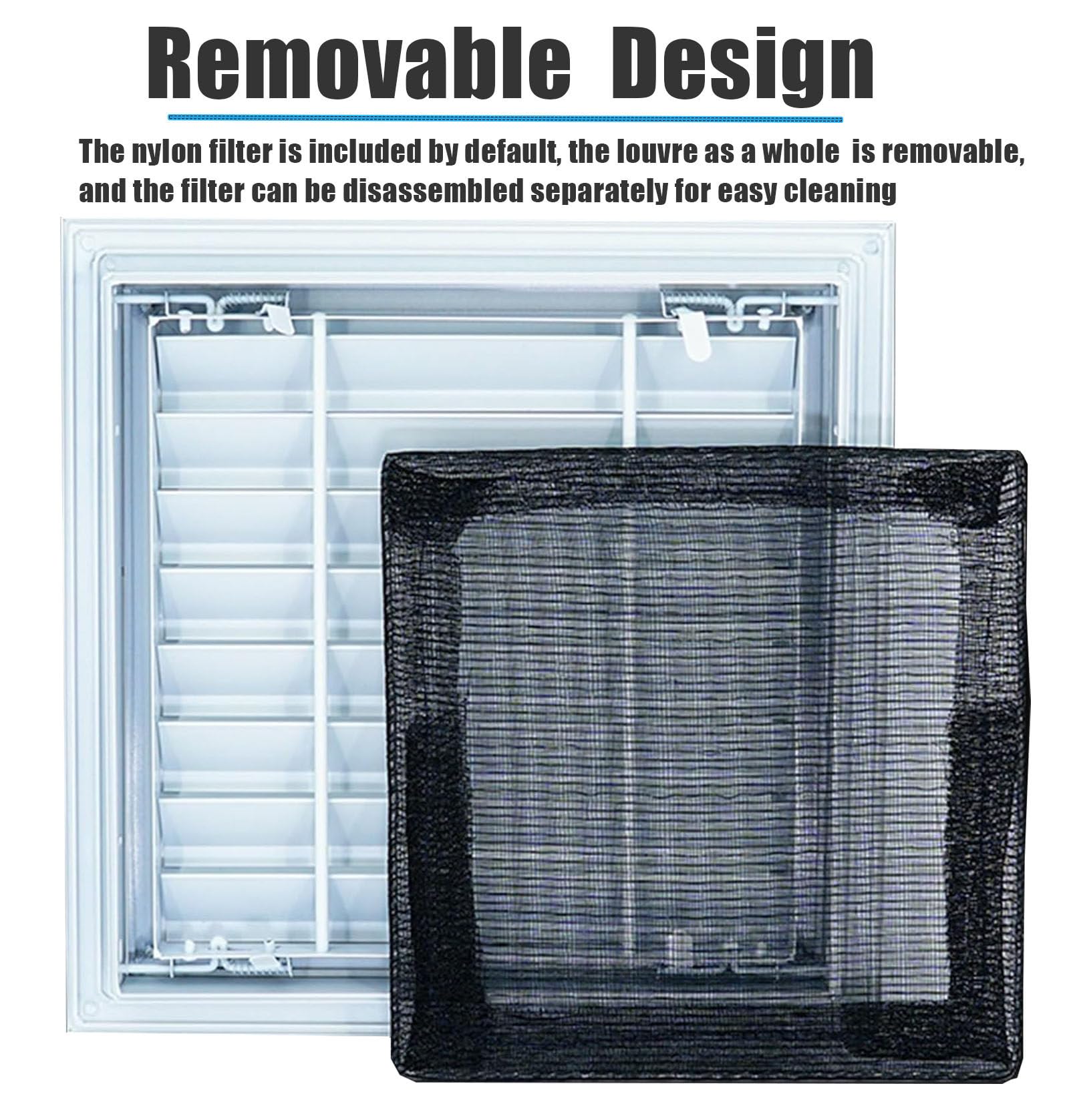 Rejilla de Aluminio con mosquitera. Ventilación Exterior con Lamas para Salida de Aire techos de Cocina y baño. Fácil instalación. Diseño Duradero y Elegante.