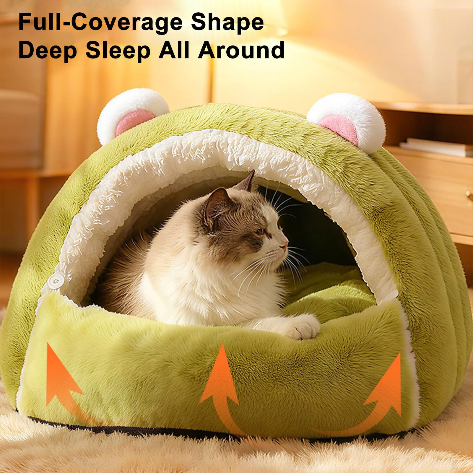 Cama Cerrada para Gatos Cómodo Suave Y Pequeño para Gatitos