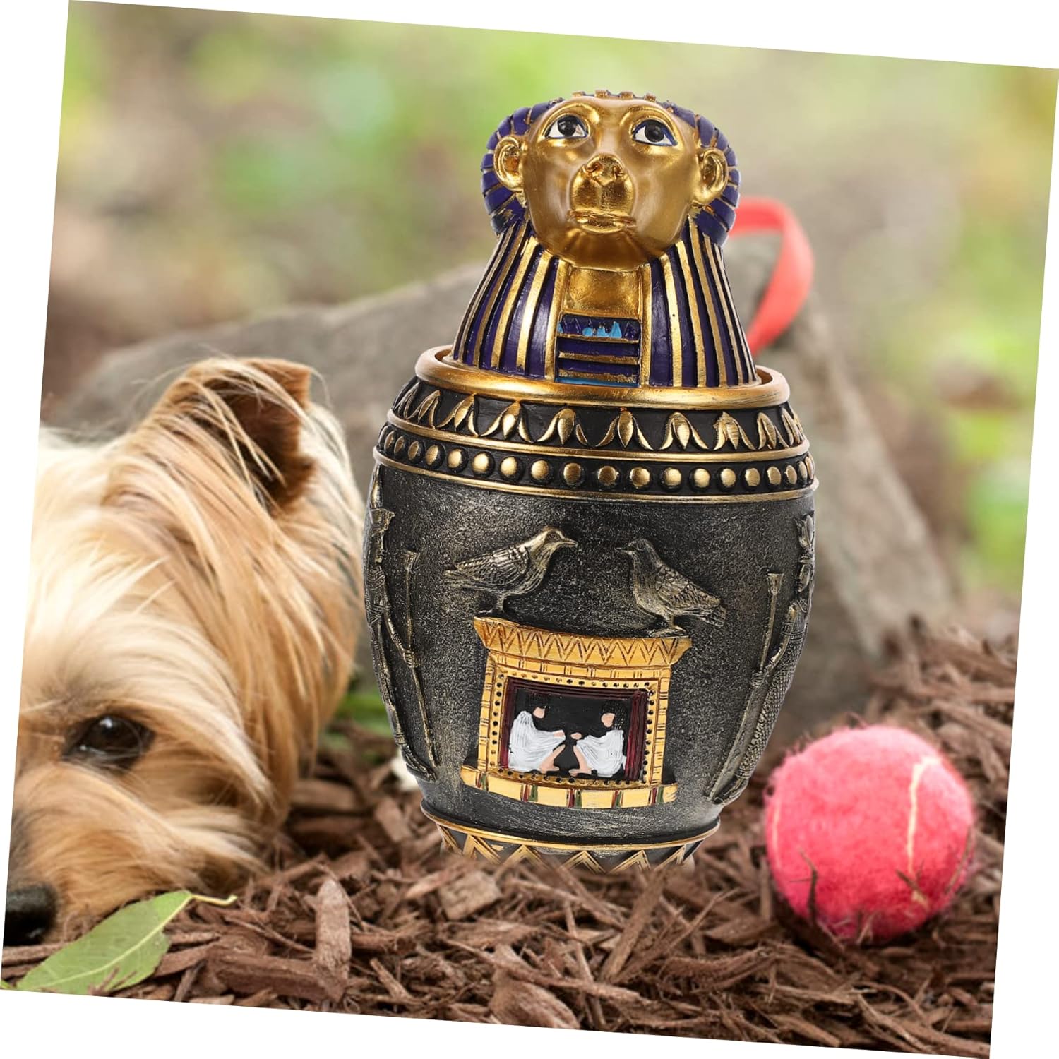Style Pet Cremation Urn Sealed Cinerary Casket for Cat Dog Ashes Decorative Canopic Jar Lightweight Portable Ash Storage Bottle Memorial Keepsake for Pets