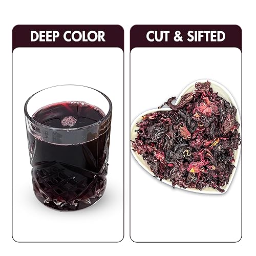 Miniatura 8 de Cuisine228 Flores secas de hibisco orgánico, 7.05 oz - Bissap seleccionadas a mano - Acedera, Roselle, Flor de Jamaica, Karkadé, Zobo  Hecho en Togo