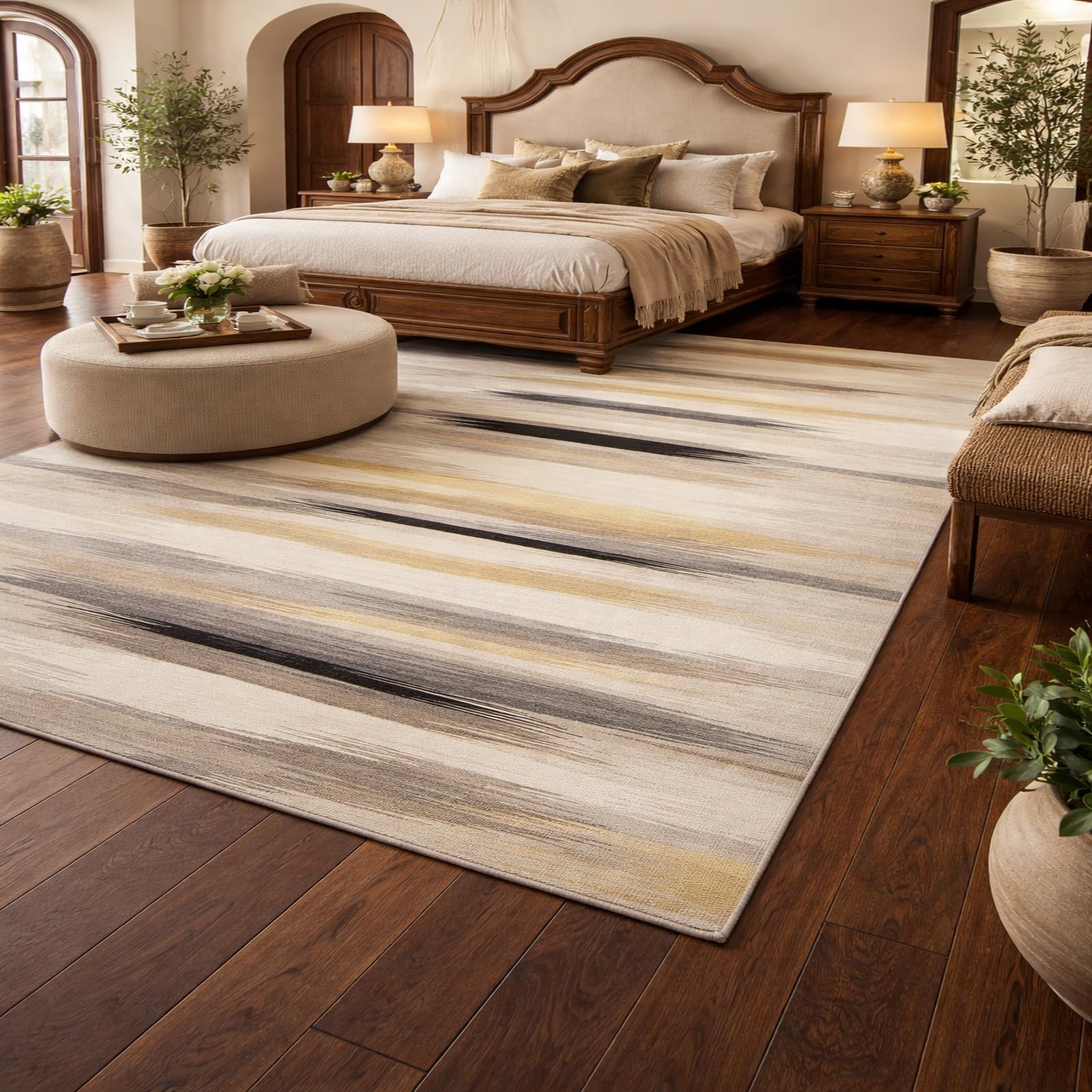 Tapis de salon moderne facile à nettoyer pour chambre et salle à manger