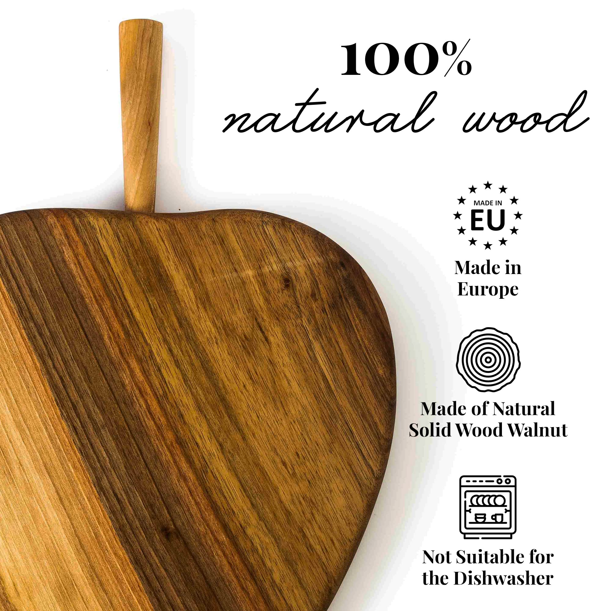 Planche à découper,Plateau d'assiettes à Steak, en bois d'ébène massif
