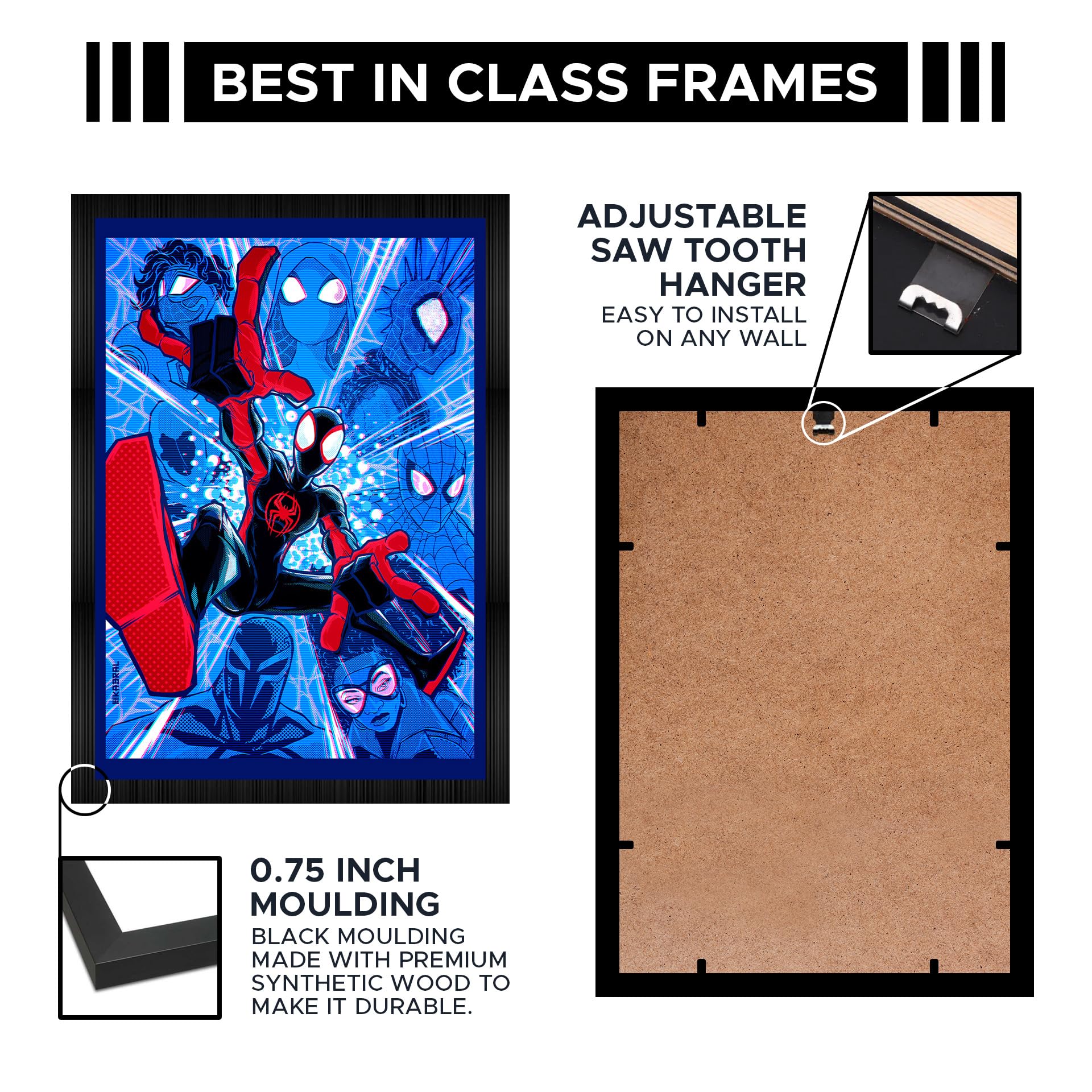 CodersParadise Spiderman Wall Poster Frames | Aesthetic A4 Poster Frames For Home, Living Room, Bedroom and Office | Wall Frames Artworks | Hanging Theme Posters 2