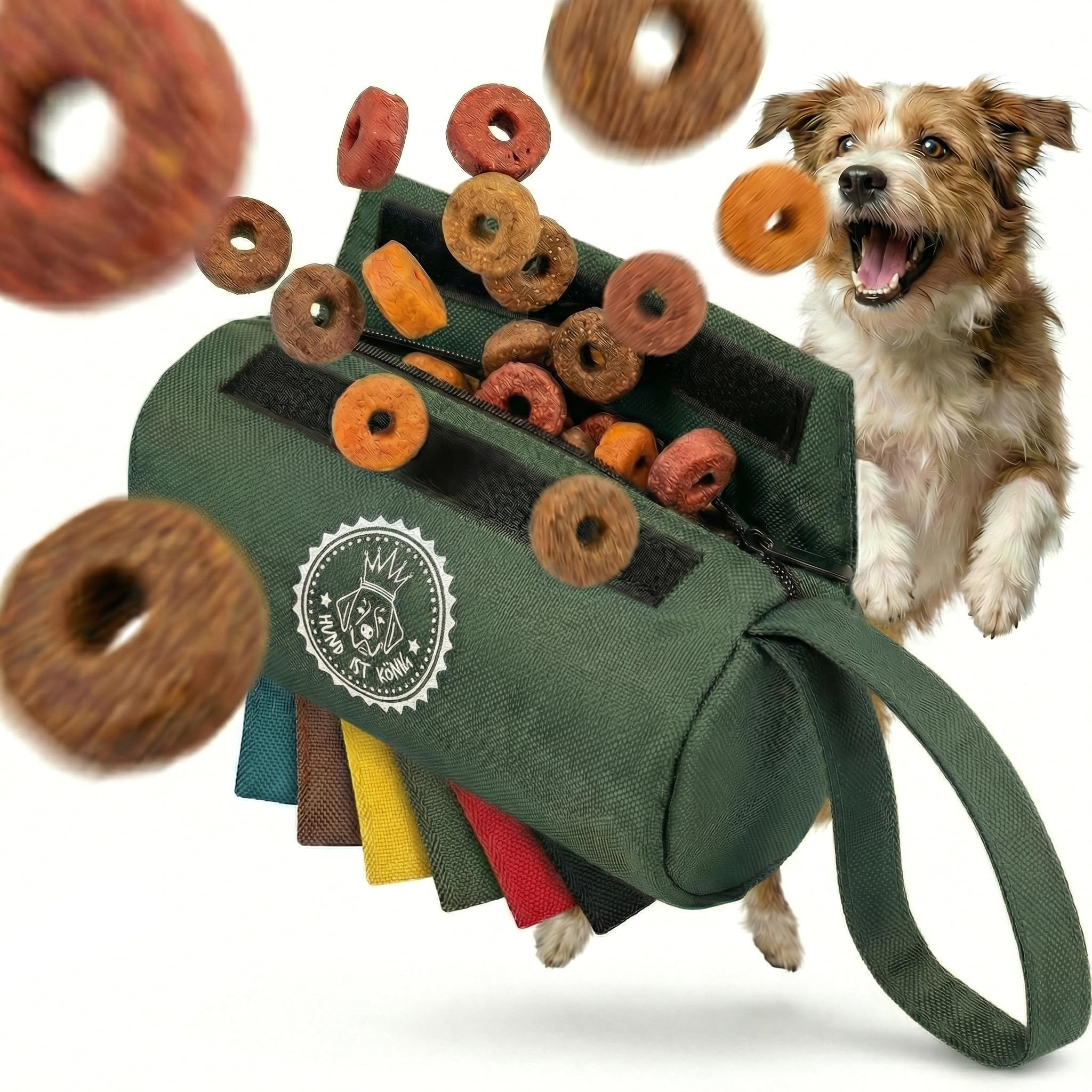 HUND IST KÖNIG Ciuccio premium per cani da riporto, ciuccio alimentare per dolcetti per cani, borsa per alimenti ideale per l'addestramento del cane o l'istruzione del cucciolo