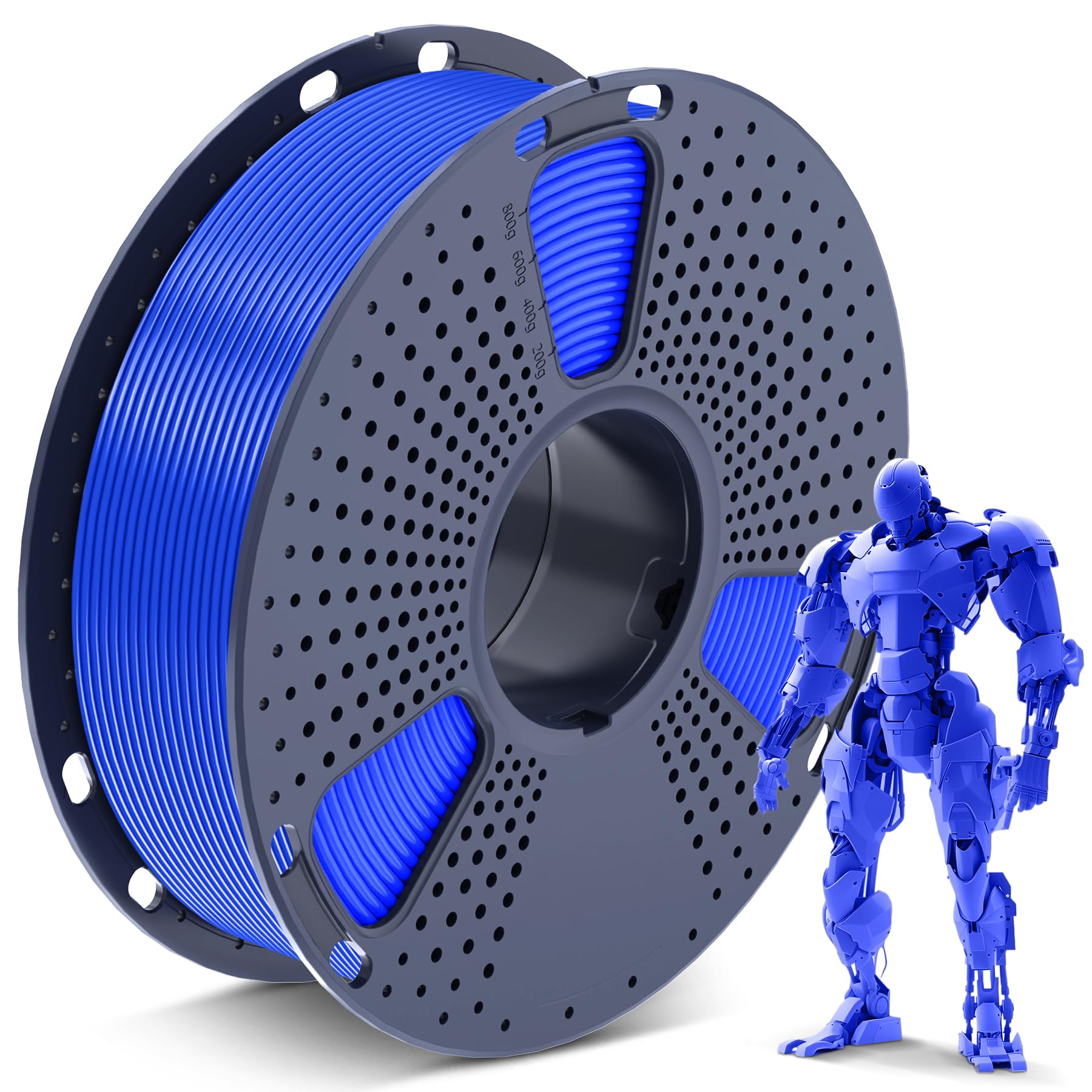 SUNLUPLA 3D Printer Filament PLA Filament 1.75mm, Neatly Wound 3D Printing Filament 1.75mm, Dimensional Accuracy +/- 0.02 mm, Fit Most FDM 3D Printers, 1kg Spool (2.2lbs), Blue