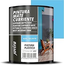 JOVIRA PINTURAS Pintura Mate Cubriente | 24 colores | Pintura interior-exterior con excelente poder cubriente. (750 Mililitros, Azul celeste)