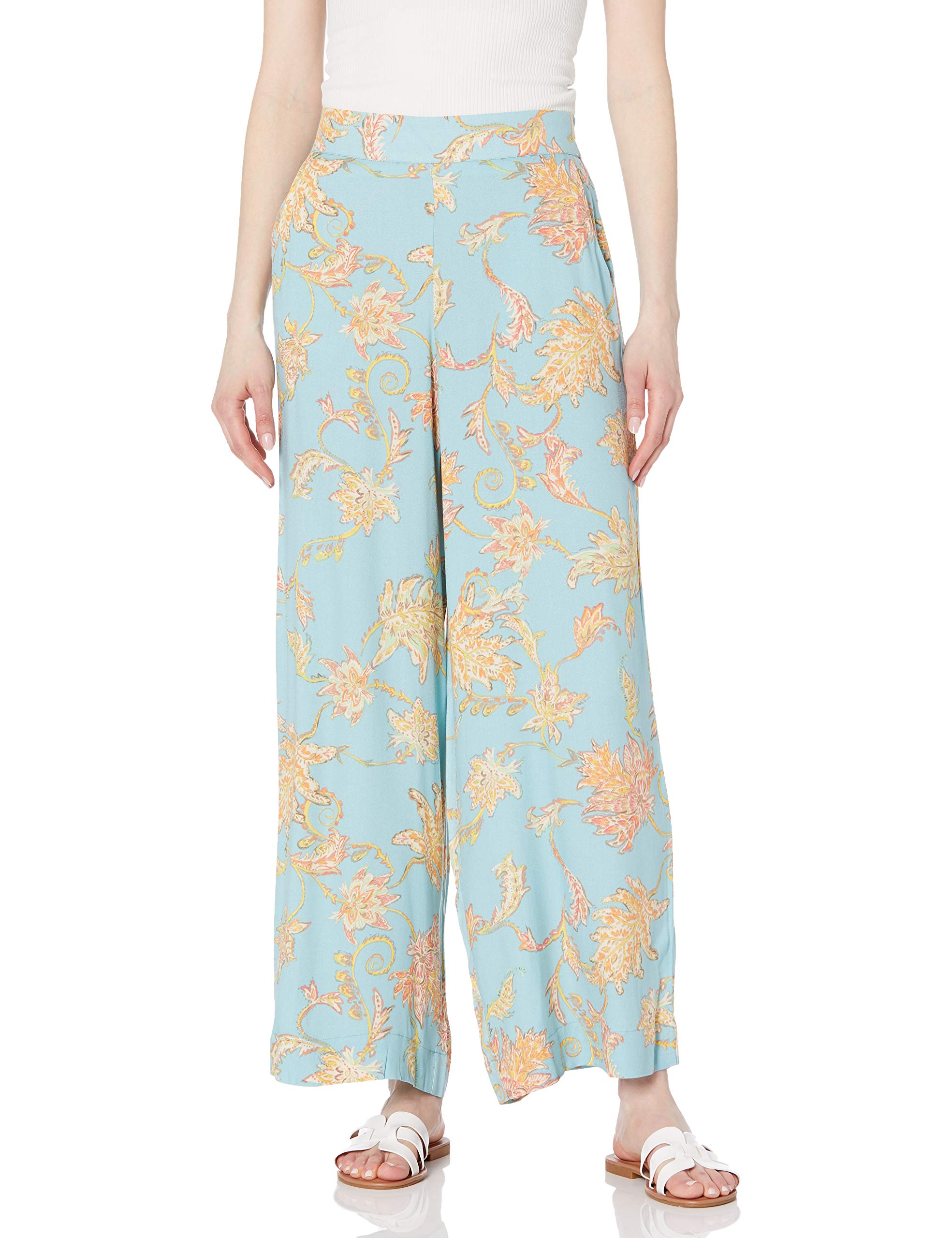 Jessica Simpson Womens Julie Pull on Wide Leg Pant Plus