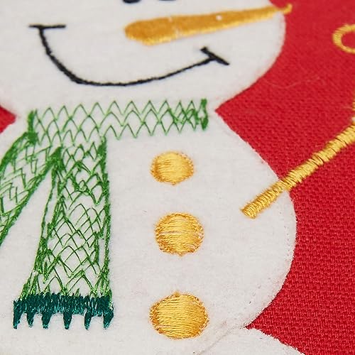 Miniatura 4 de Pillow Perfect Let It Snow - Almohada lumbar decorativa, 12 x 18 pulgadas, color rojo