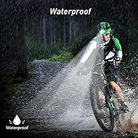 Vista 7 de Blukar Linterna frontal LED recargable, 2000L de alto lumen súper brillante regulable linterna con sensor de movimiento, 8 modos, foco e reflector