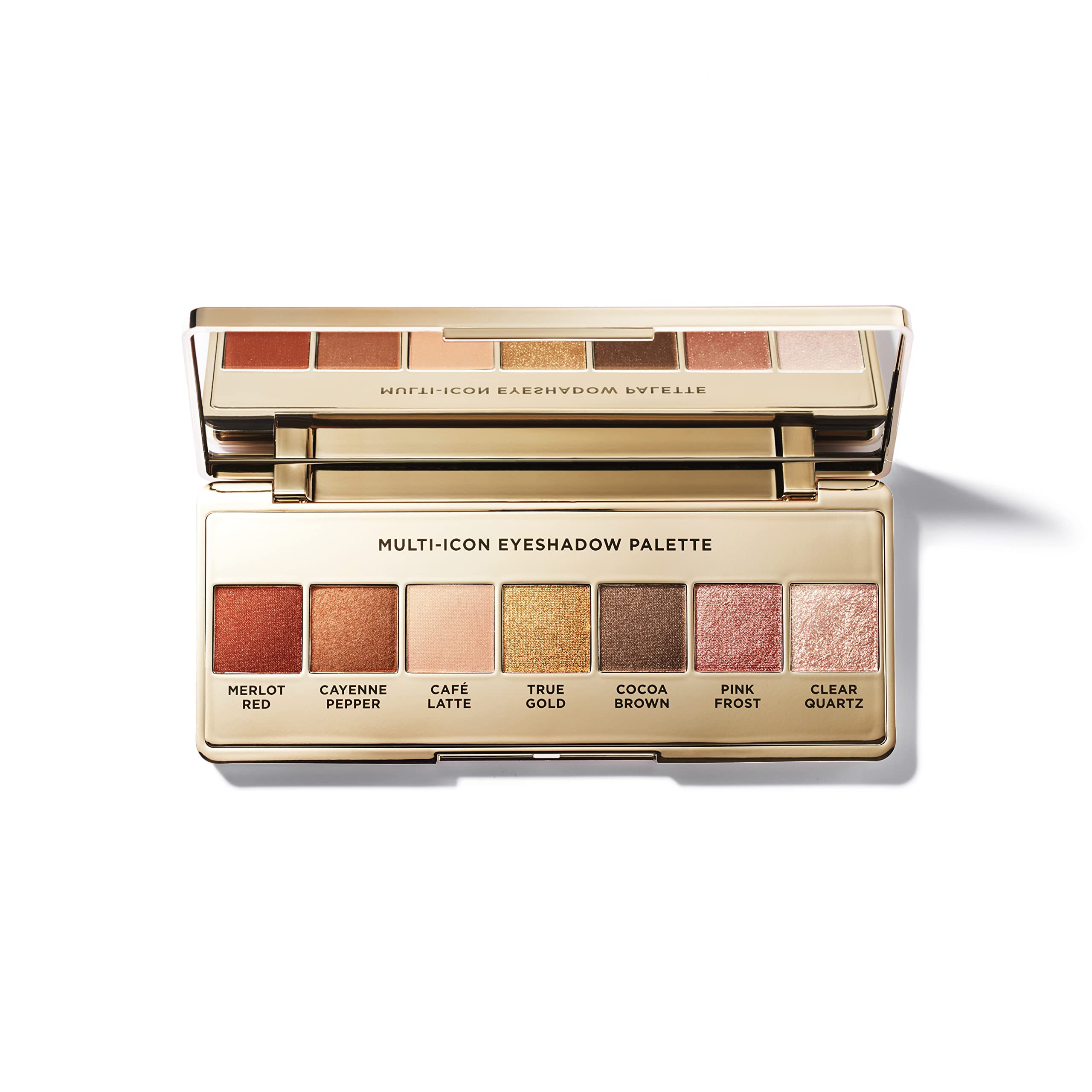 ICONIC Multi-Icon Eyeshadow Palette | Matte, Shimmer & High Shine Eye Make-up | Luxe Gold Compact with Mirror