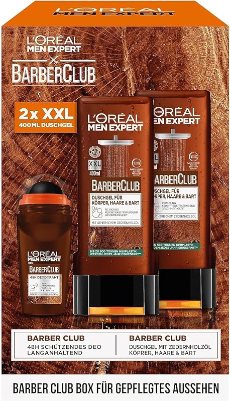 Découvrez le coffret L'Oréal Men Expert Barber Club, l'ensemble idéal pour un homme au look soigné. Ce coffret comprend