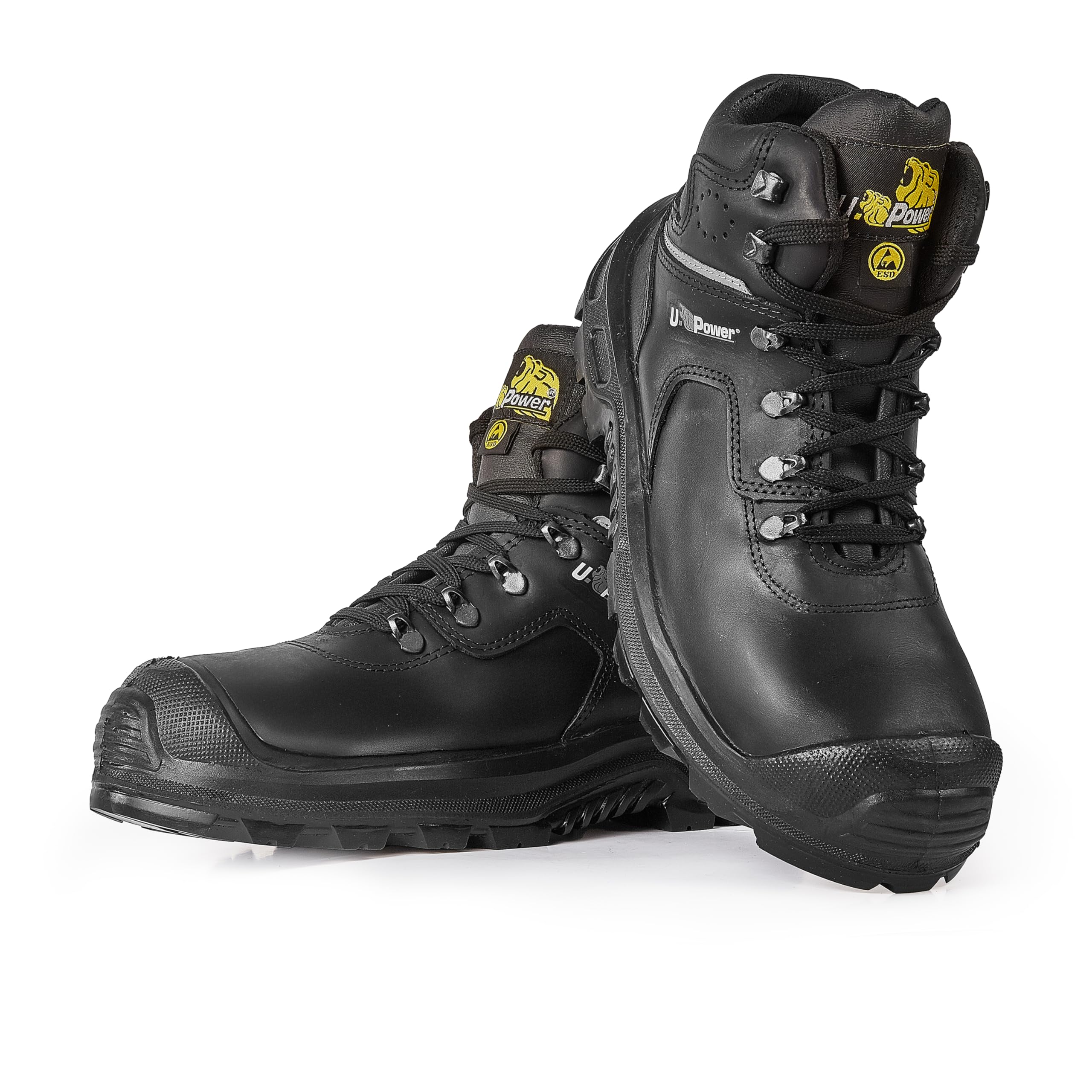 U-Power - Chaussures de sécurité hautes ultra résistantes THANOS - Environnements exigeants - S3 SRC CI ESD 43 Noir / Jaune