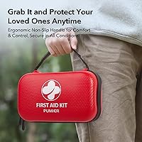Vista 8 de Kit de primeros auxilios para automóvil, hogar, viajes, campamento, 350 piezas, estuche rígido compacto e impermeable, kits de supervivencia