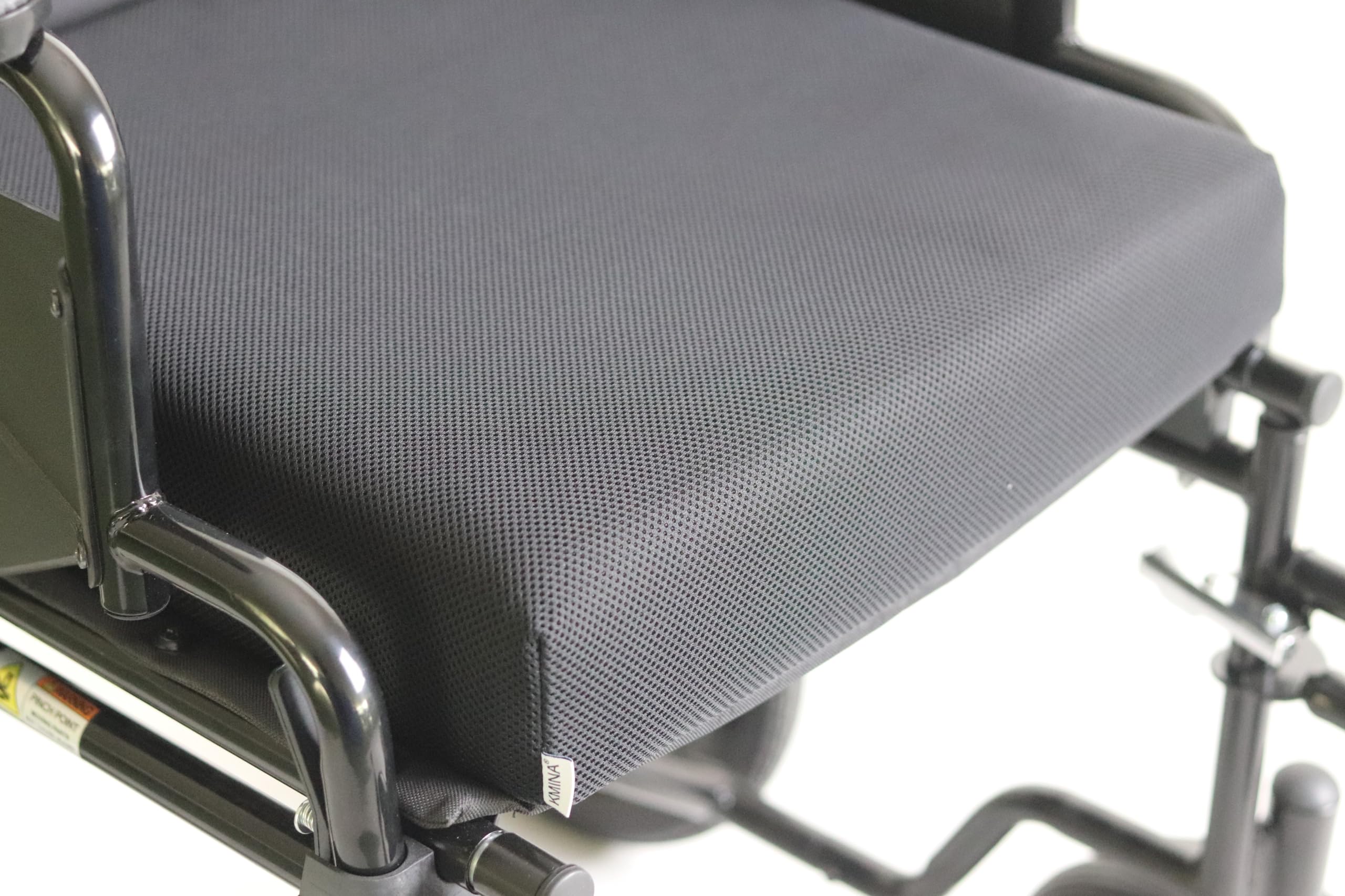 KMINA Cuscino Antidecubito per Sedia a Rotelle (41x41x7 cm), Memory Foam Viscoelastico ad Alta Densità, Fodera Traspirante e Rimovibile - Prodotto in Europa