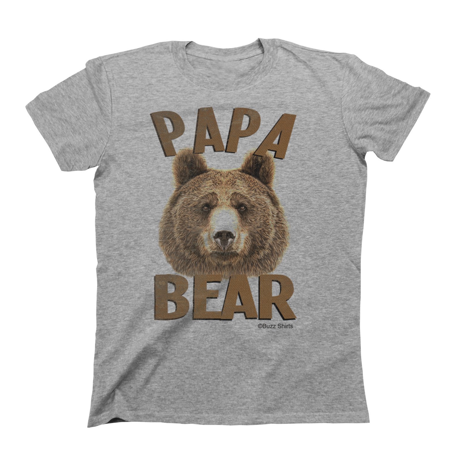 buzz shirts Gift for Fathers, Papa Bear, Mens Organic Cotton T-Shirt