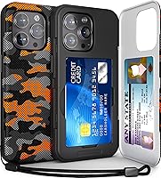 Vista 10 de TORU CX Slim para iPhone 14 Pro Funda Cartera Funda Protectora Resistente a Golpes de Servicio Pesado con Portador de Tarjetas Oculto y Ranura