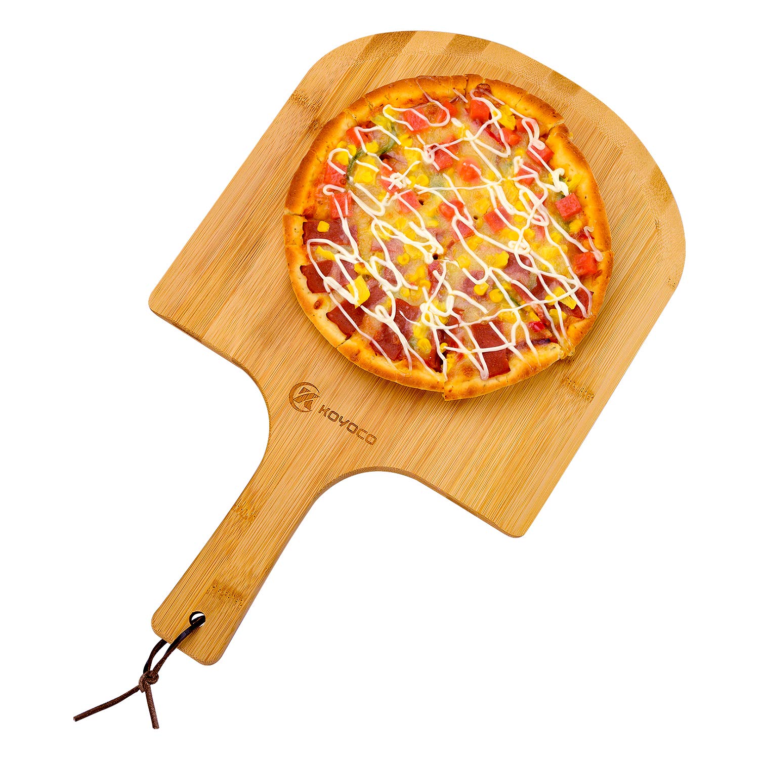 Premium Natural Bamboo Pizza Peels wood， Great for Baking Pizza, Bread, Cutting Fruit, Vegetables, Cheese - 17In x 11.5In