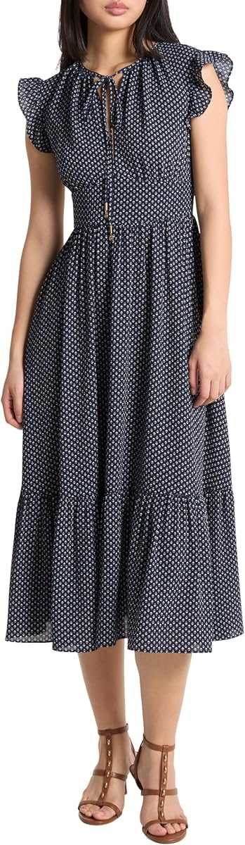 Women's Fold-Over Midi Dress