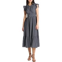 Michael Kors Womens Fold-Over Midi Dress