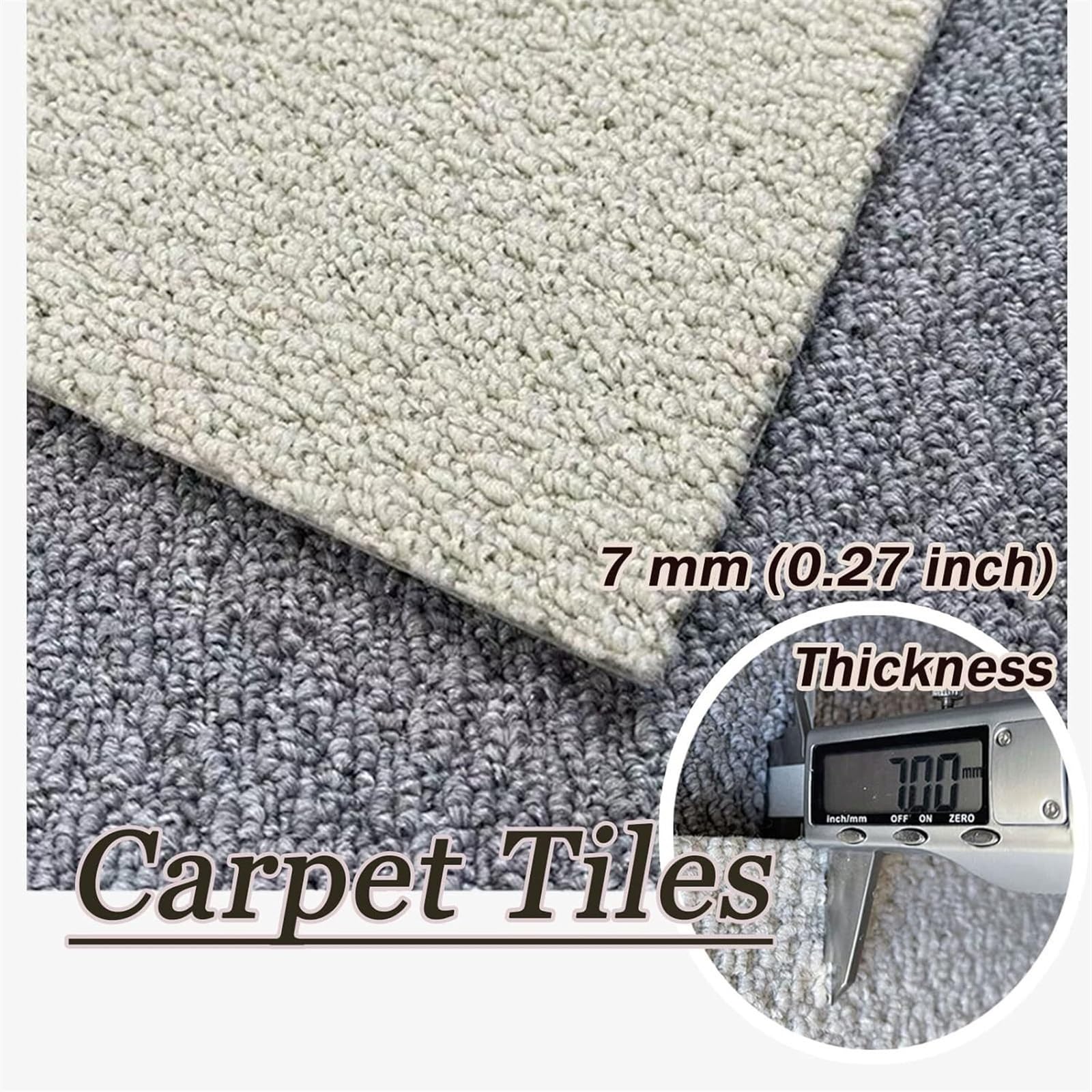 ELzEy Dalles de Moquette Auto-adhésives Multicolores, 1 pièce, faciles à Installer, 50x50cm(Gray)