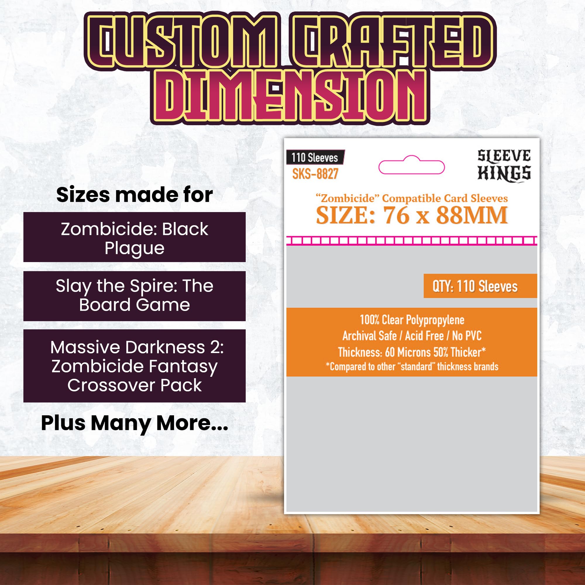 Amazon.co.jp: 76x88mm Zombicide Compatible Card Sleeves (110) : ホビー