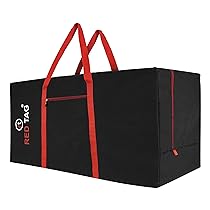 Storite Moisture Proof Heavy Duty 1680 Denier Nylon Multi-Purpose 236 L Extra Large Toys Storage Bag/Stationery Paper/Blankets/Clothes Storage Bag For Travel (Red Black, 113×39.5×53 cm) Rectangular
