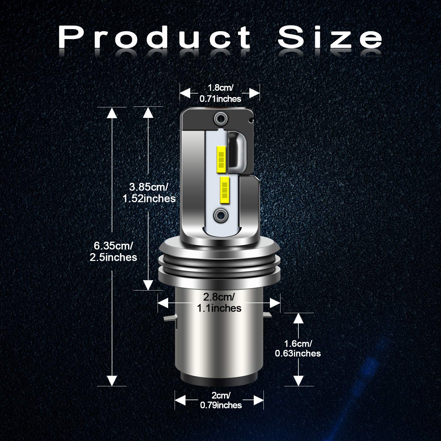 WinPower BA20D/ S2 Faro per motocicletta a LED CPS 1860 DC 12V Fascio alto/basso 6000K Biluce Ultra bianco, 1pc