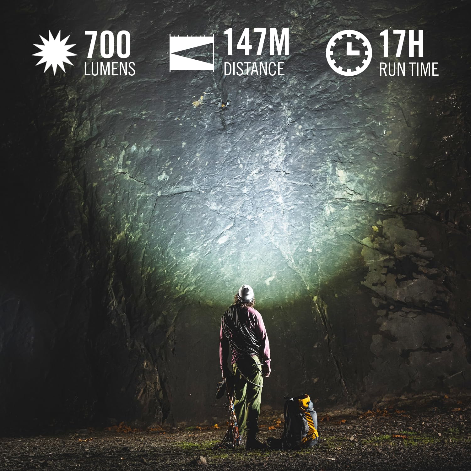 Coast FLX7 Lampe frontale LED 700 lumens avec mise au point tournante, 3 piles alcalines AAA incluses