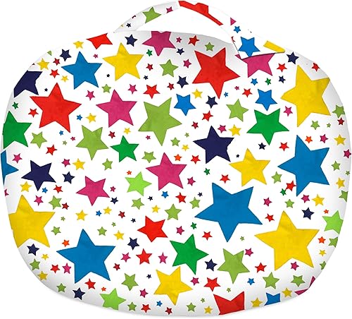 Miniatura 332 de Posh Funda de Silla Puf Rellenable para Almacenamiento de Animales de Peluche para Niños - Organizador de Juguetes Infantiles, Grande-38 - Lona