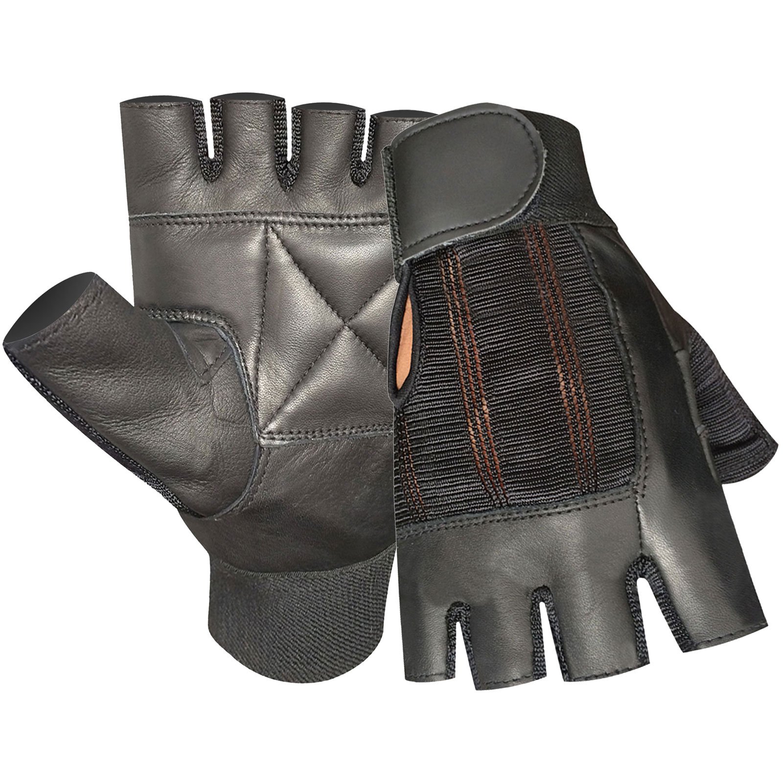 Prime Leather Guanti Palestra In Pelle Con Polso Imbottito - Sollevamento Pesi, Crossfit, Trazioni - Taglia XL - 3