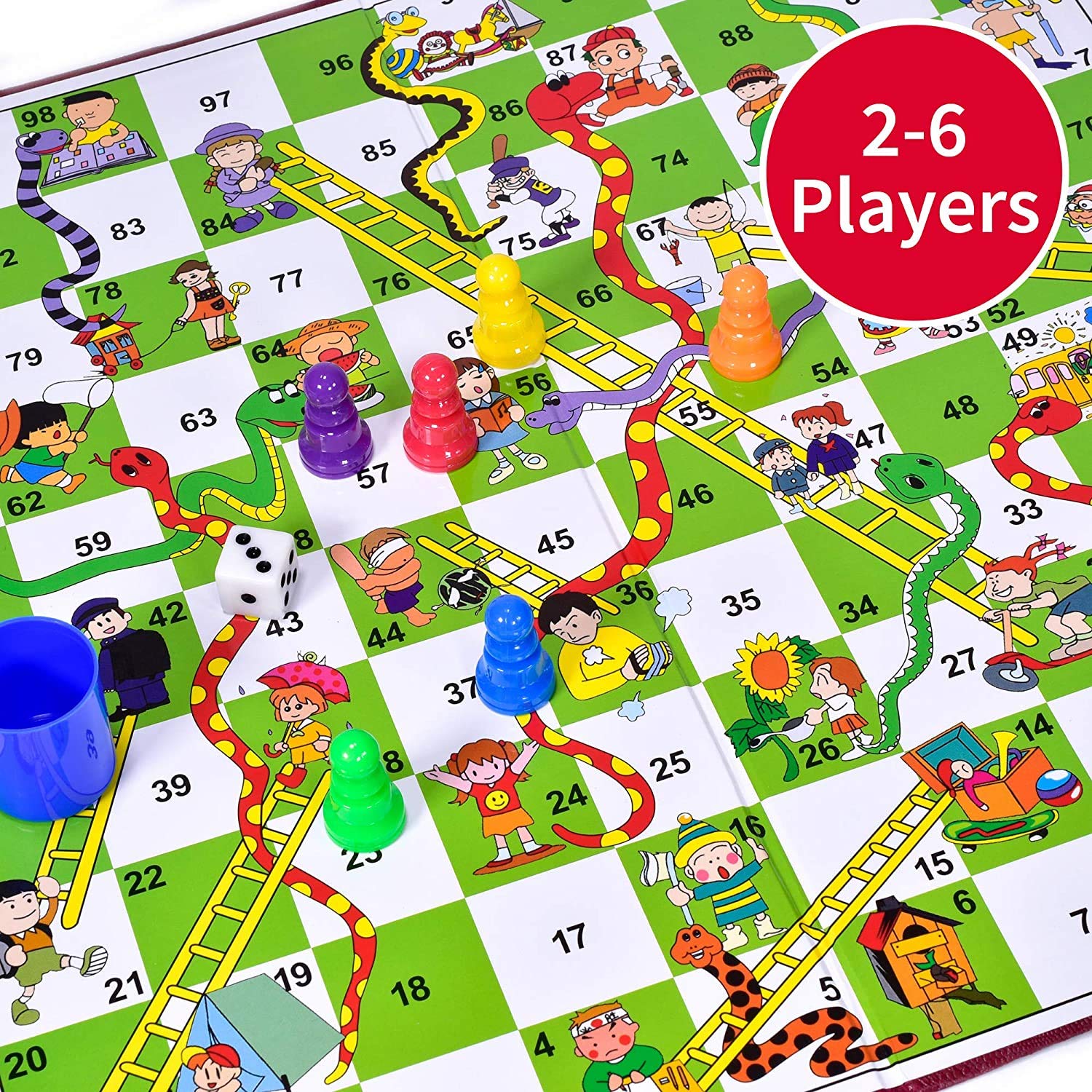 Buy Folding Snakes and Ladders Set Traditional Board Games for Adults