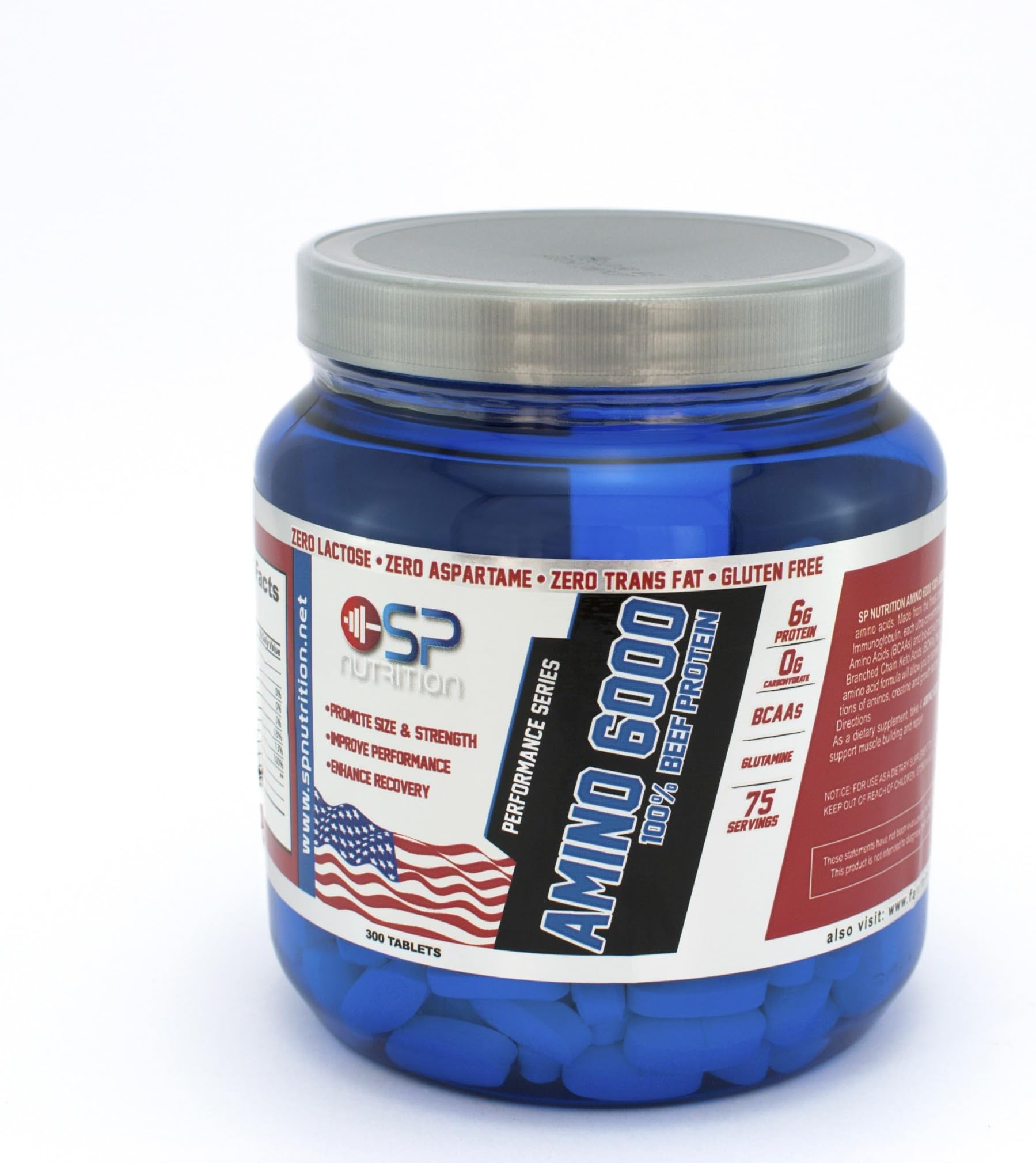 Amino 6000 100% Beef Protein - Zero Lactose, Zero Aspartame, Zero Trans Fat, Gluten Free