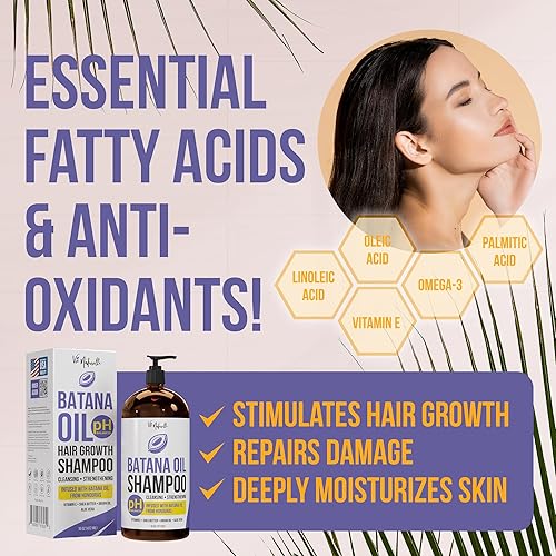 Miniatura 2 de Vie Naturelle Batana Oil Champú para el crecimiento del cabello, champú para la pérdida de cabello para hombres y mujeres con aceite de batana puro