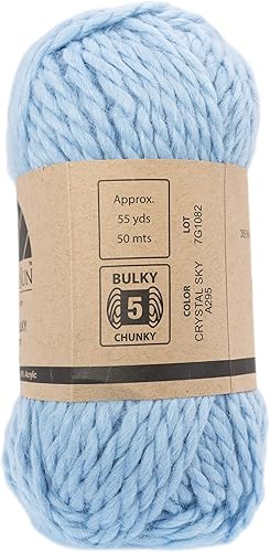 Miniatura 5 de (3 madejas pequeñas y hermosas) Mezcla de hilo de alpaca Umayo 165 yardas en total Cristal Sky, #5 voluminoso