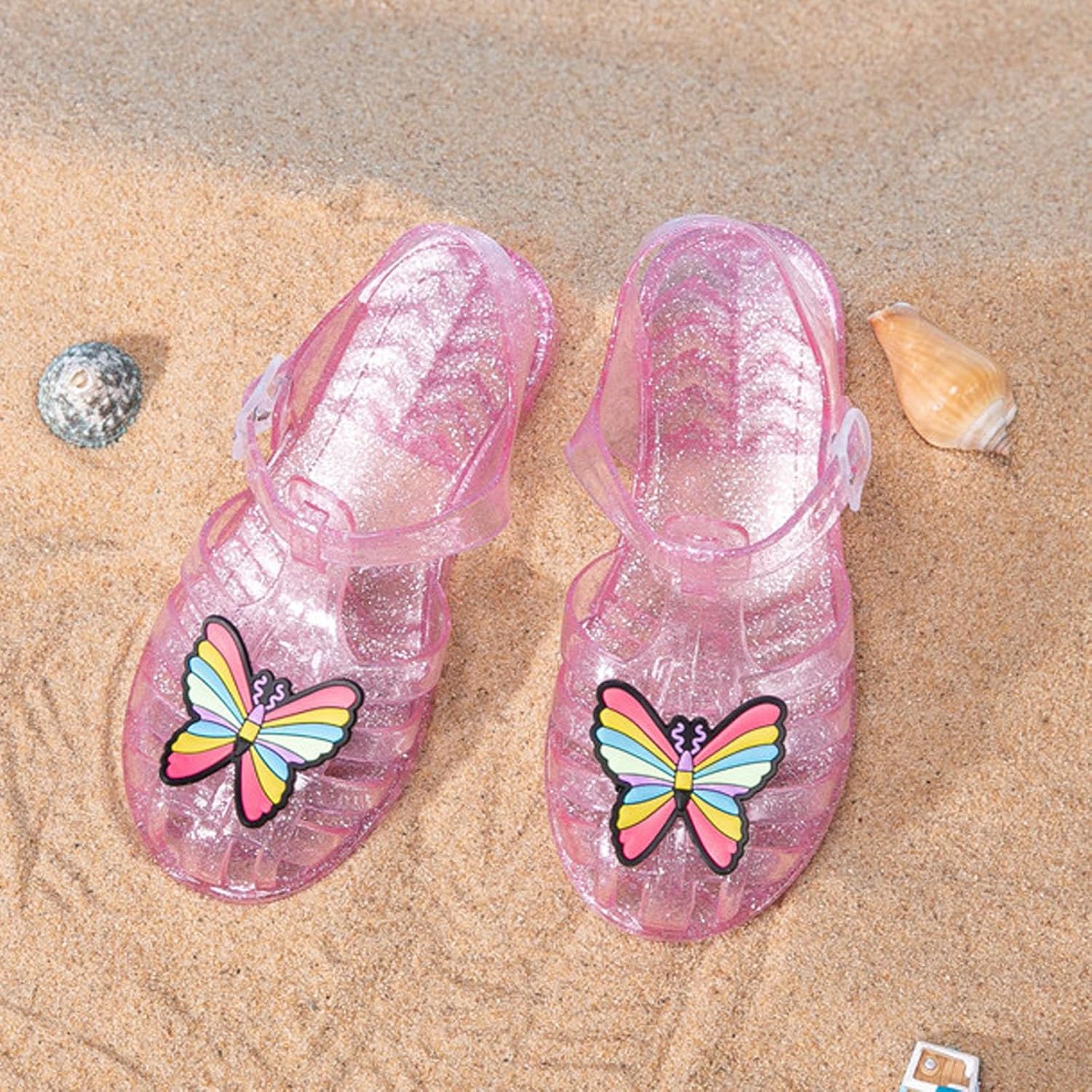Cute Jelly Shoes for Girls, Kid Fishermen Sandals, Princess Birthday Toddler Glitter Sandal Summer Beach Shoe Footwear - Image 3