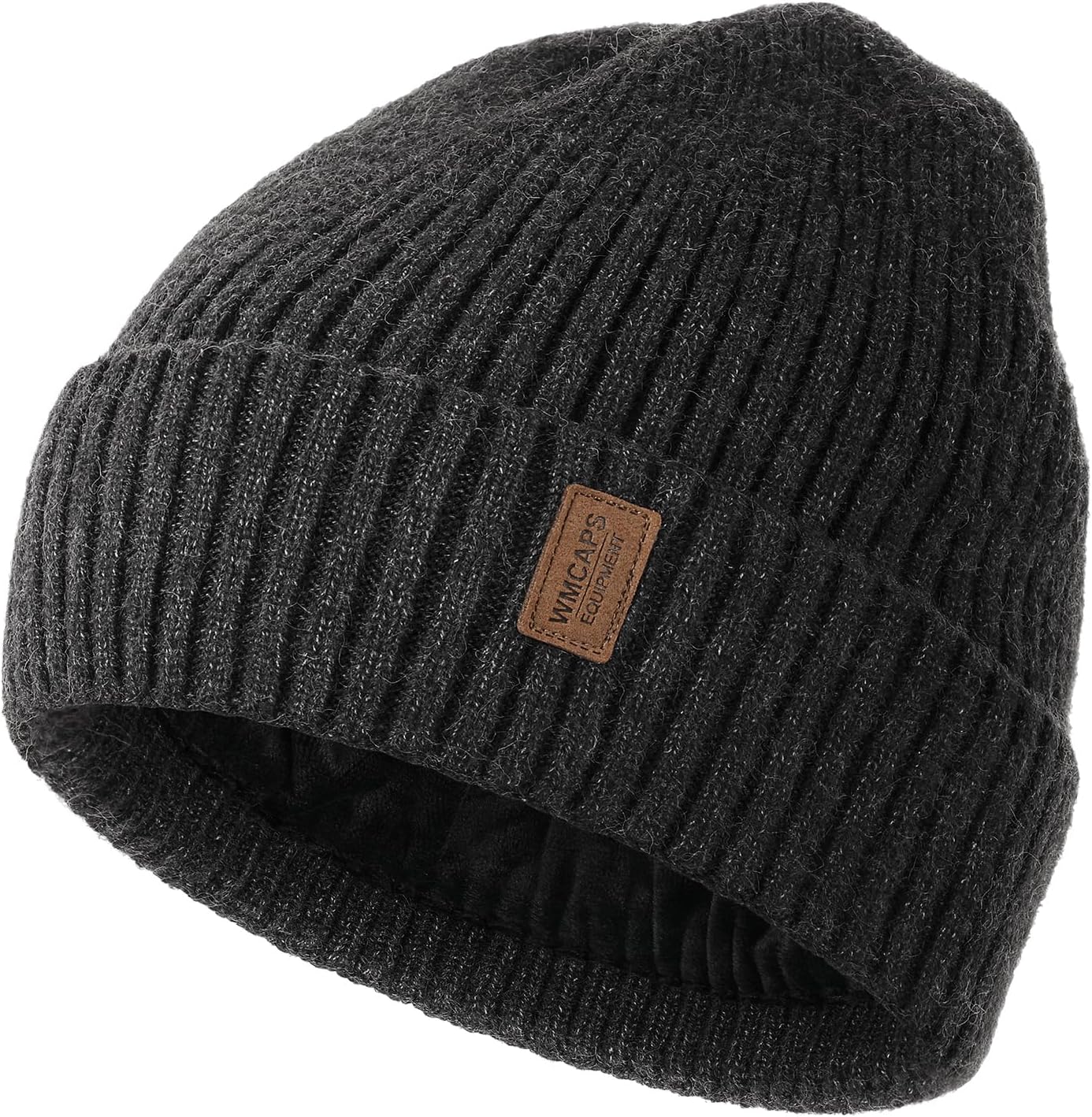 Classic Knit Beanie - Unisex Winter Hat with Thermal Thick Fleece Lining, Gifts for Men/Women