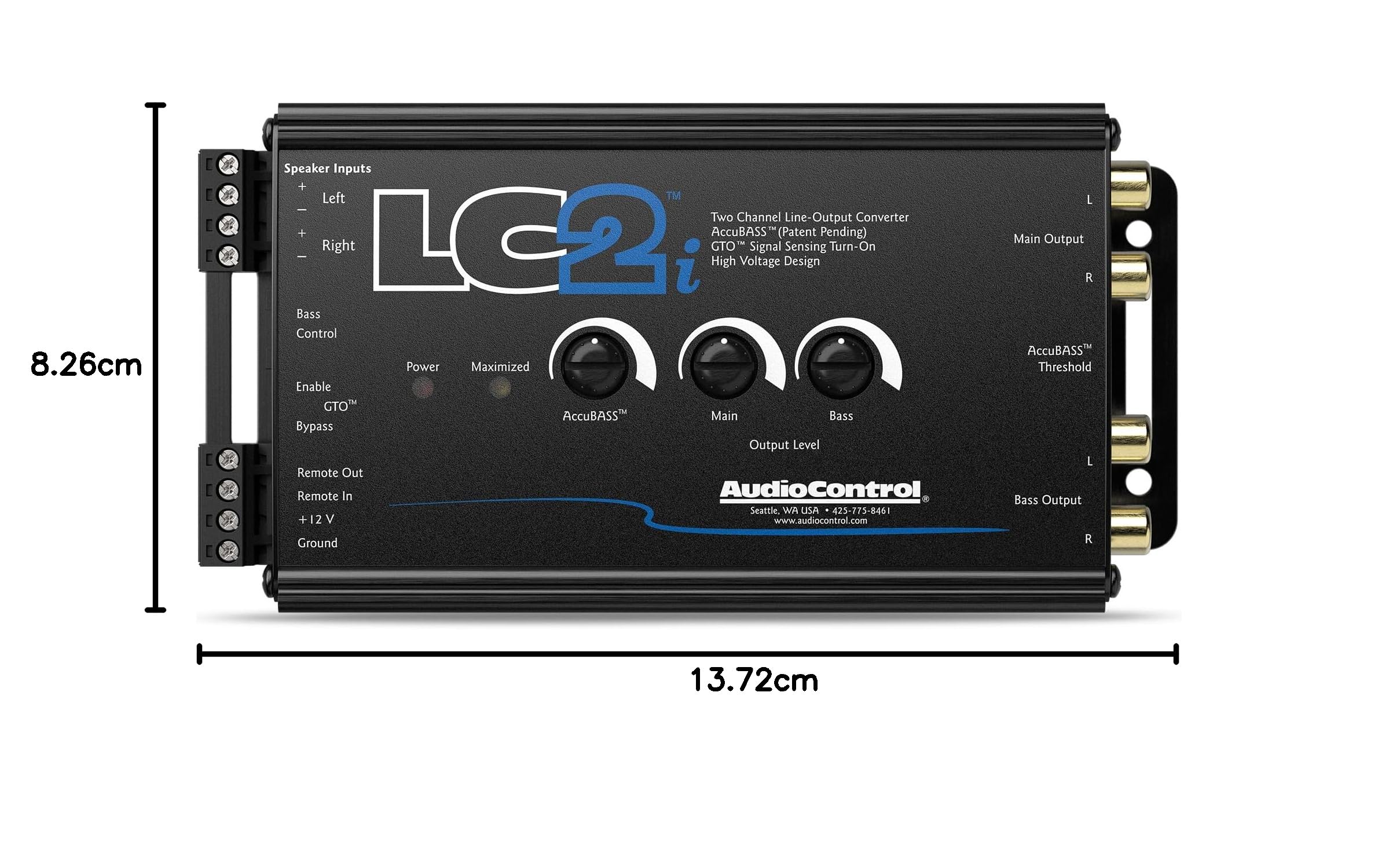 AudioControl Audio Control Lc2I Convertidor de salida de línea de 2 canales para añadir amperios a tu sistema de fábrica